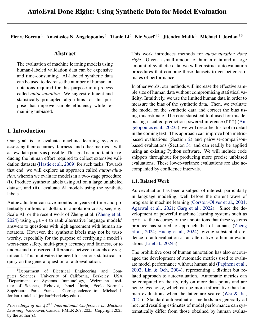 AutoEval Done Right: Using Synthetic Data for Model Evaluation