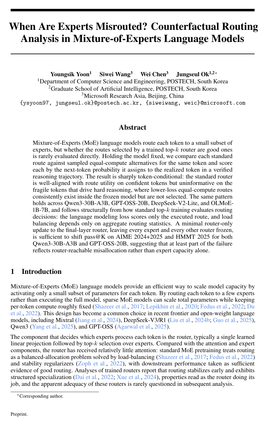 When Are Experts Misrouted? Counterfactual Routing Analysis in Mixture-of-Experts Language Models
