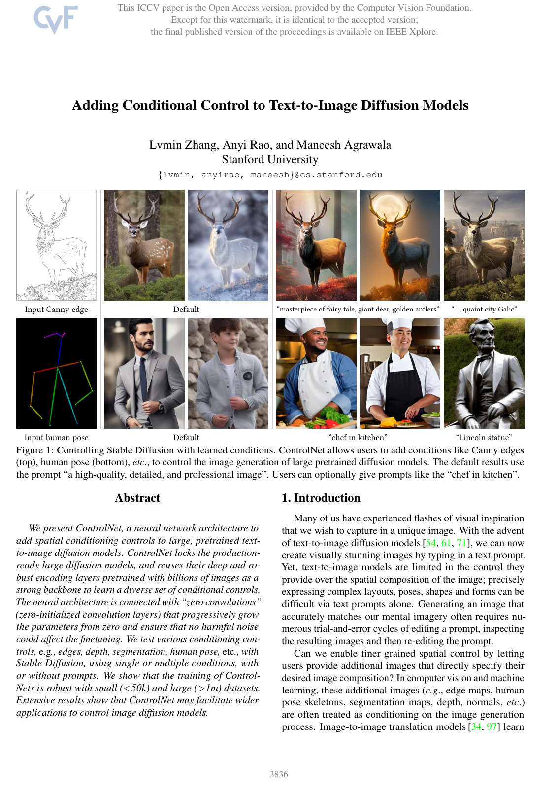 Adding Conditional Control to Text-to-Image Diffusion Models