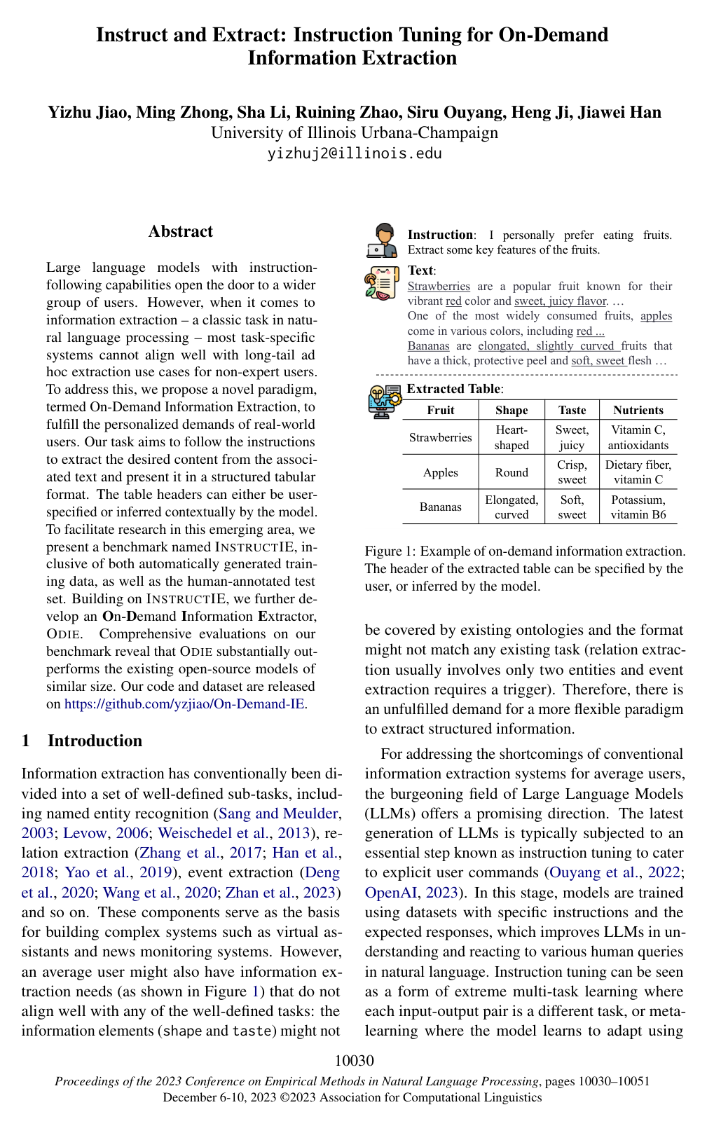 Instruct and Extract: Instruction Tuning for On-Demand Information Extraction