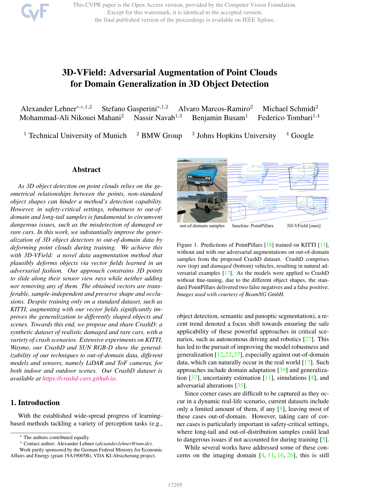 Cover for 3D-VField: Adversarial Augmentation of Point Clouds for Domain Generalization in 3D Object Detection