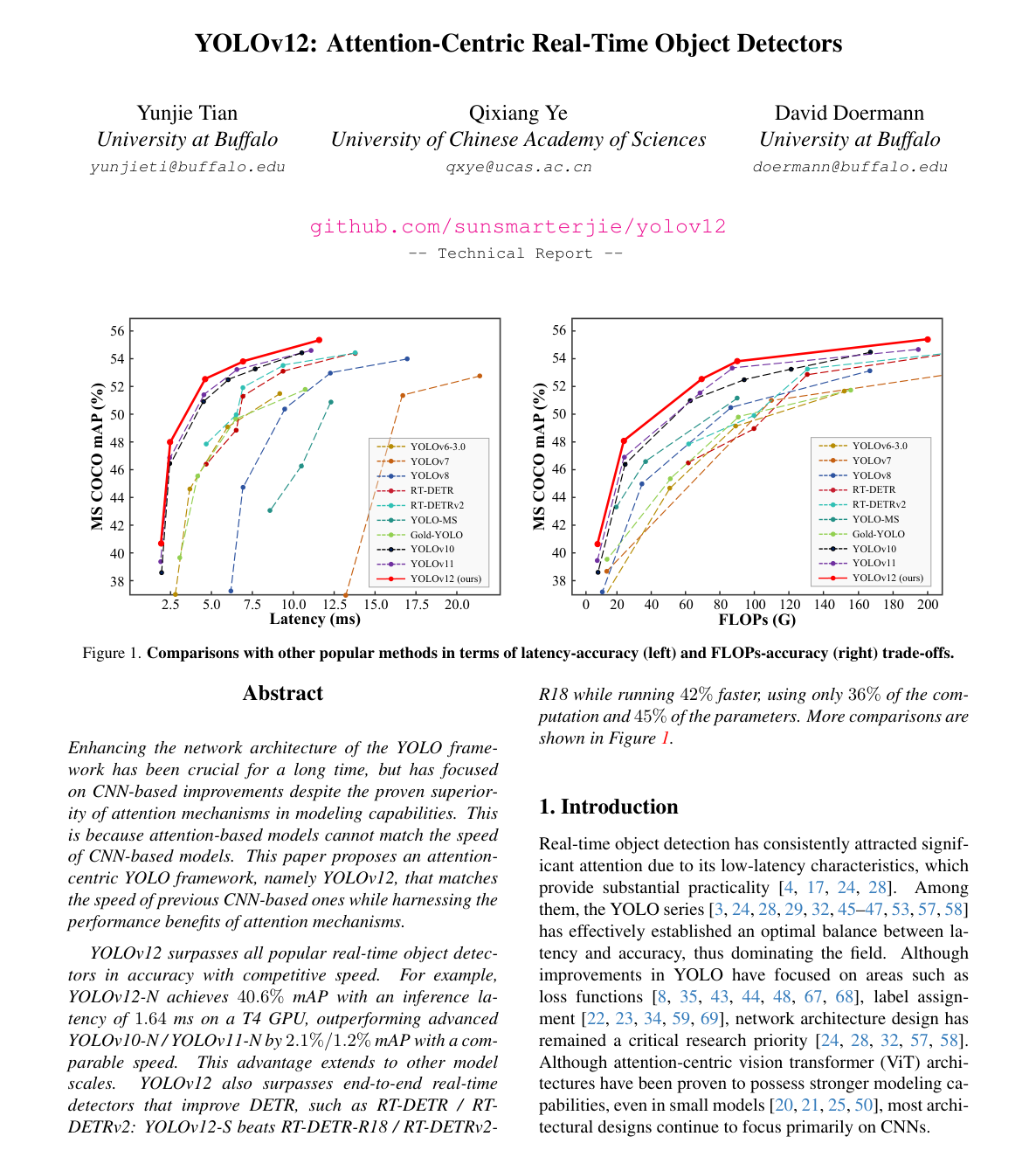 Cover for YOLOv12: Attention-Centric Real-Time Object Detectors