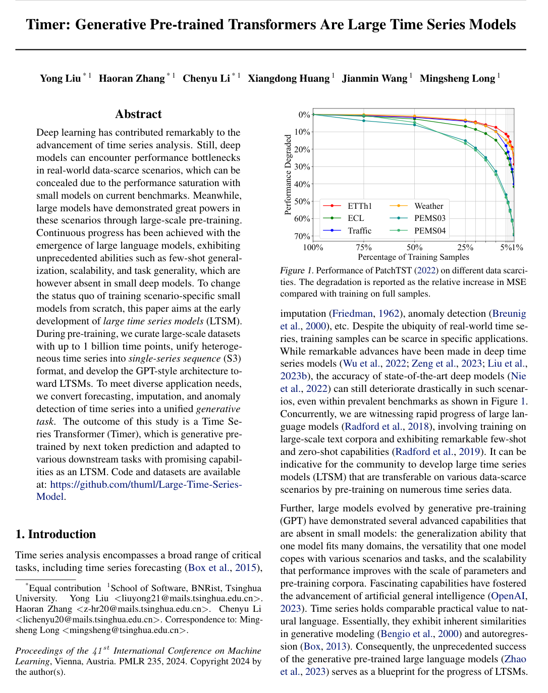 Timer: Generative Pre-trained Transformers Are Large Time Series Models