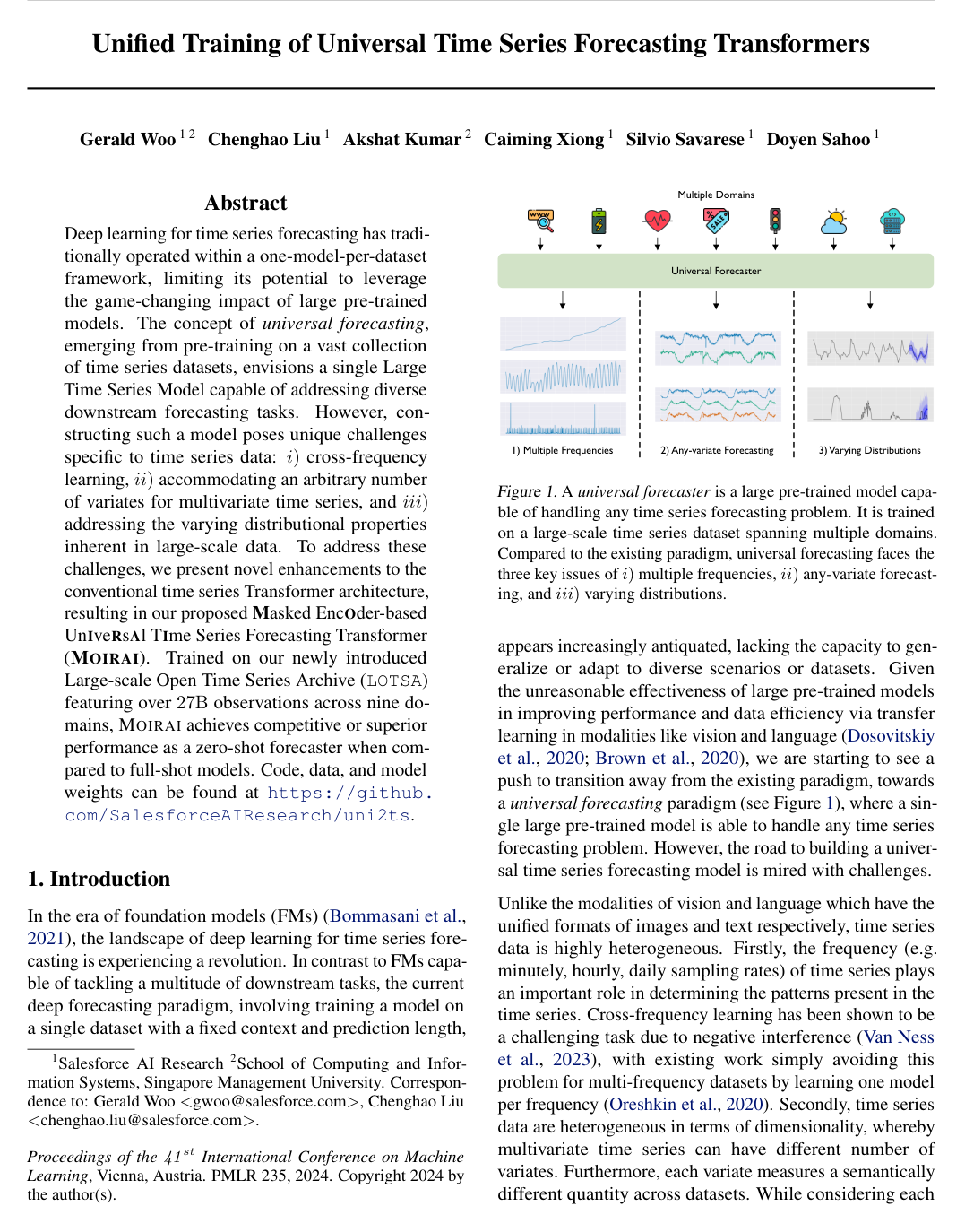 Unified Training of Universal Time Series Forecasting Transformers