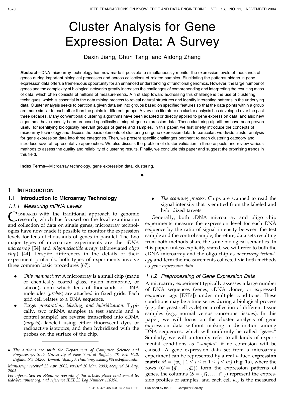 Cluster analysis for gene expression data: a survey