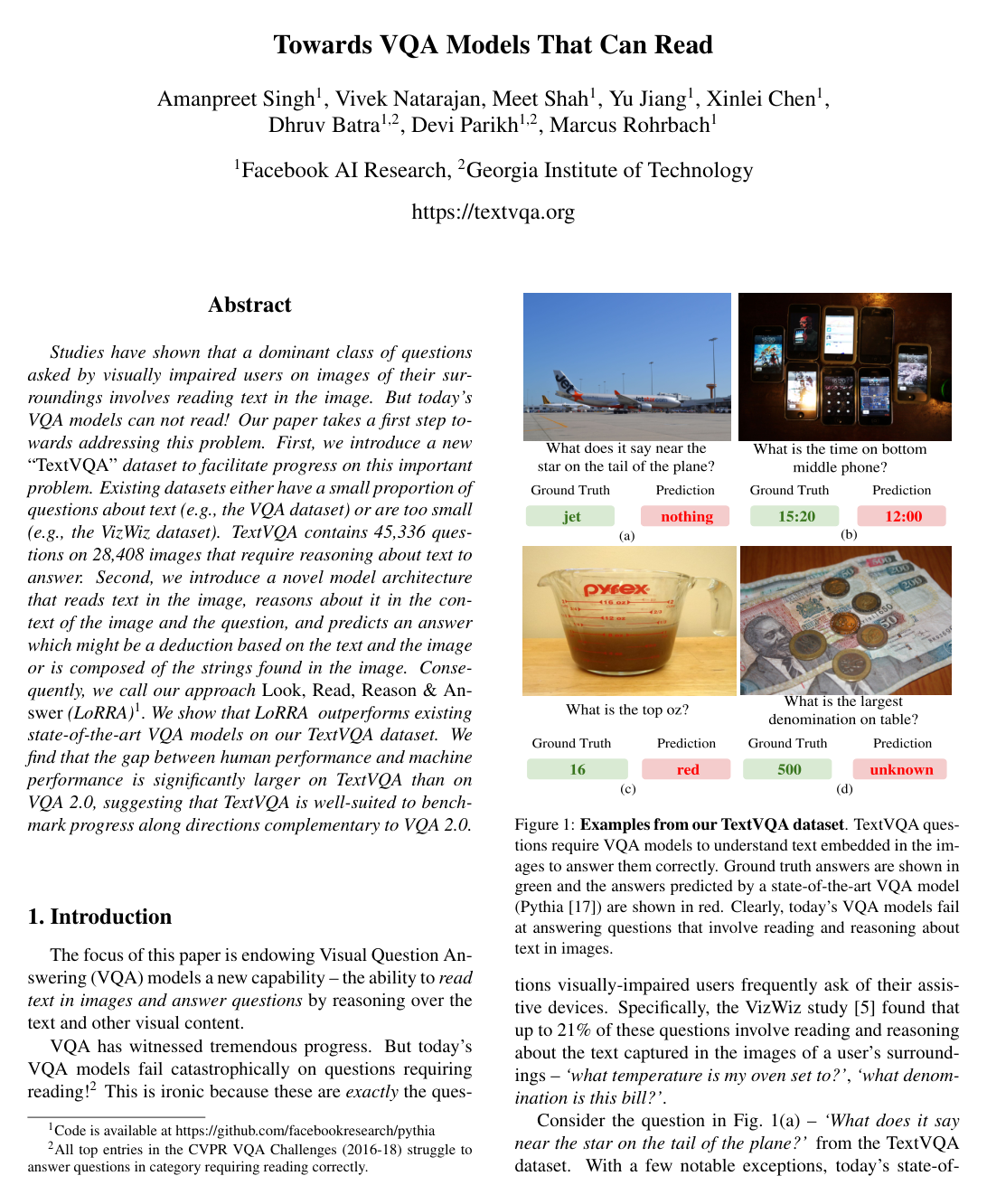 Cover for Towards VQA Models That Can Read