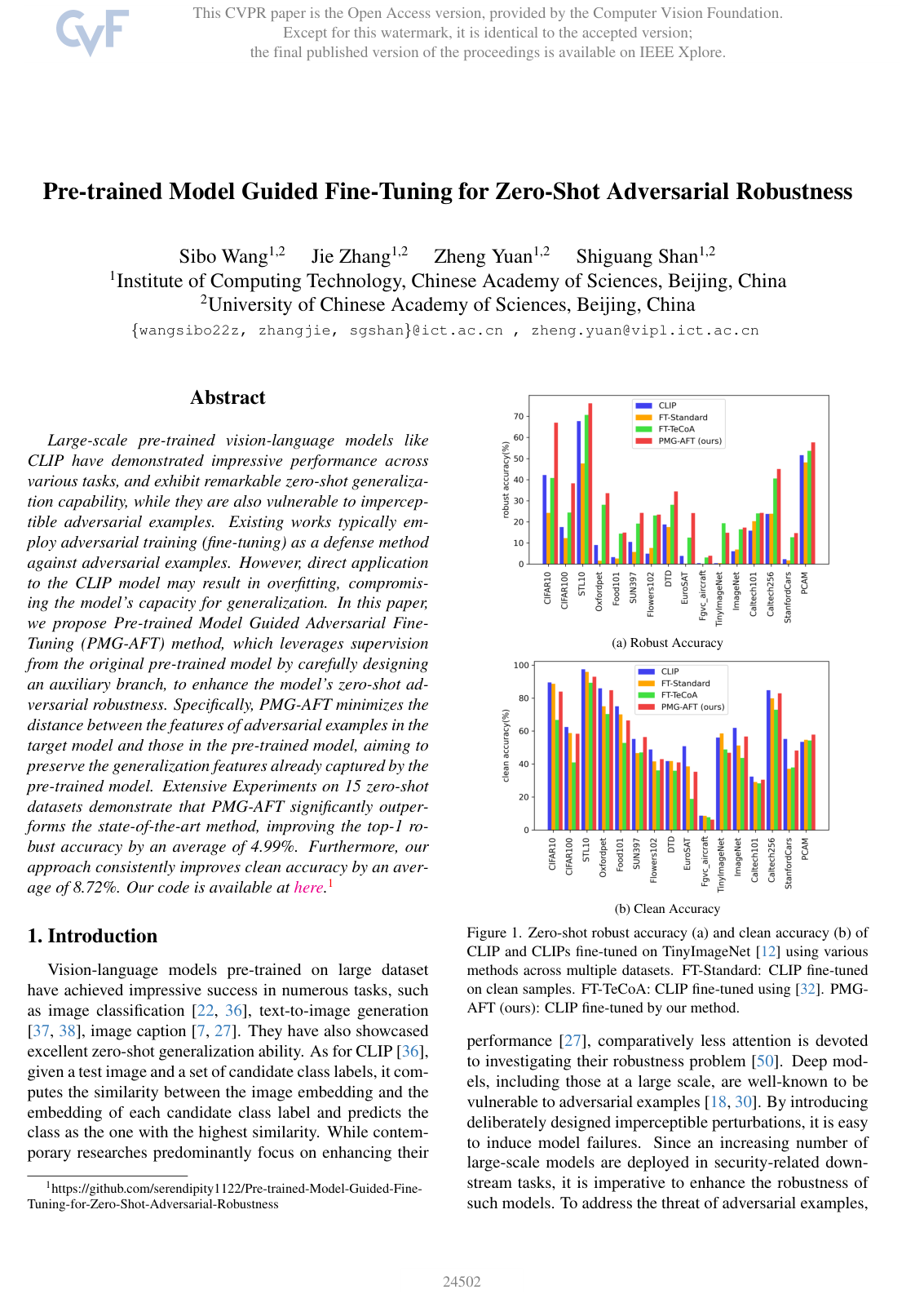Pre-Trained Model Guided Fine-Tuning for Zero-Shot Adversarial Robustness