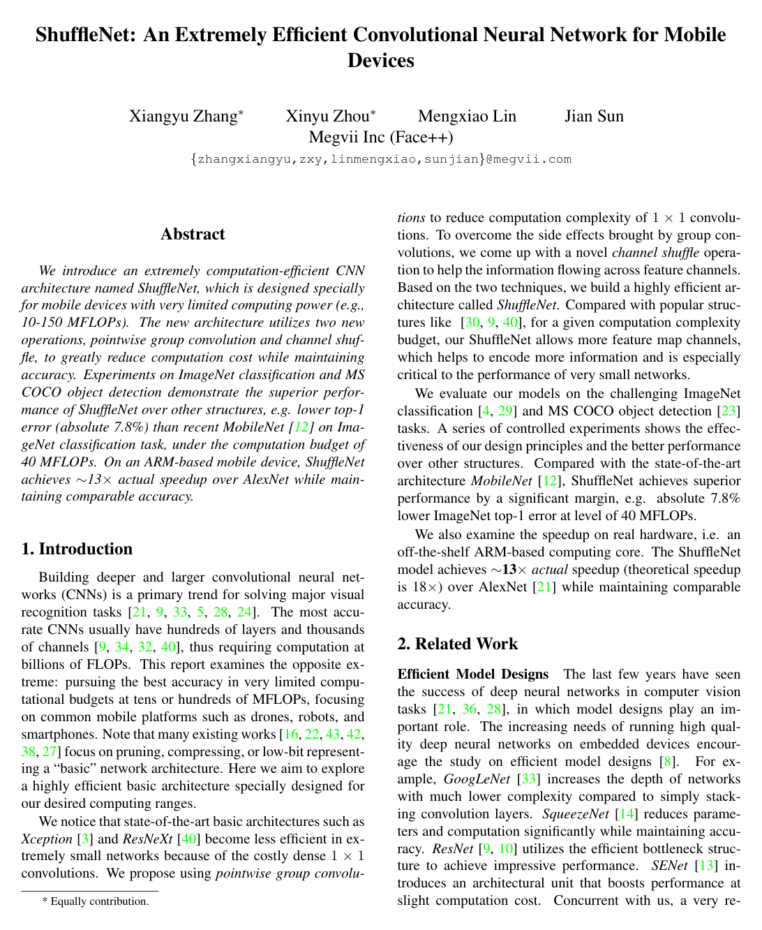 ShuffleNet: An Extremely Efficient Convolutional Neural Network for Mobile Devices