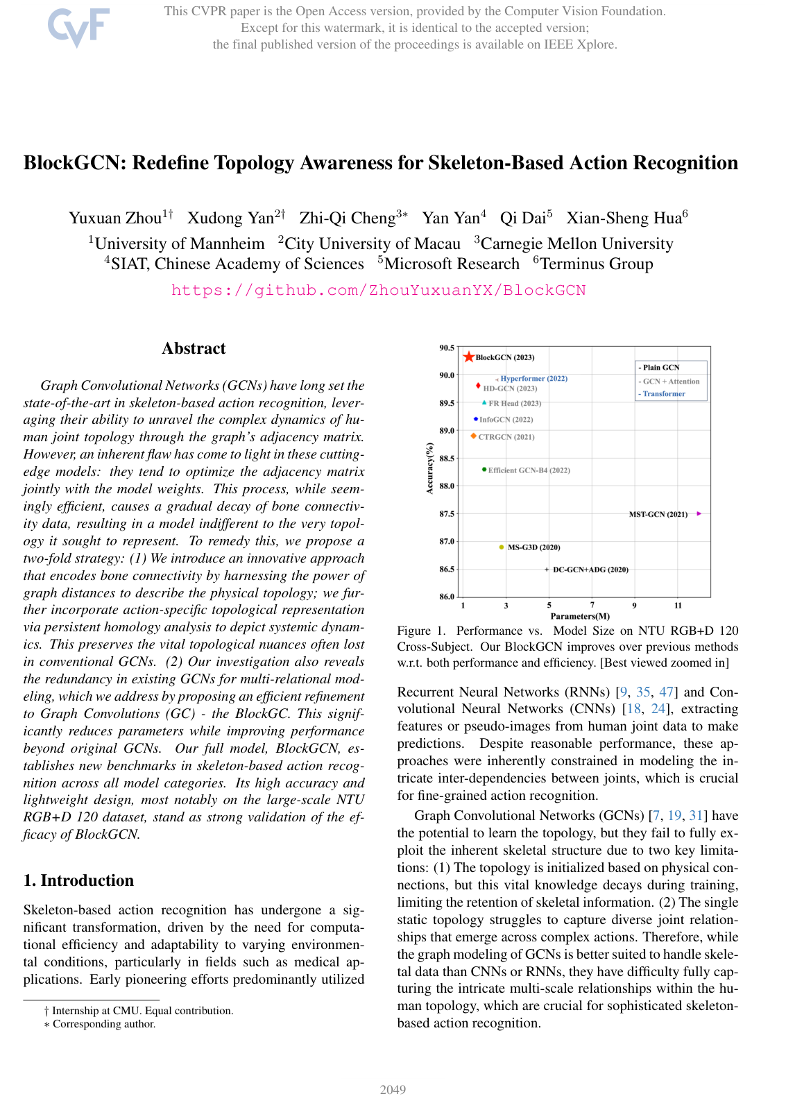 Cover for BlockGCN: Redefine Topology Awareness for Skeleton-Based Action Recognition