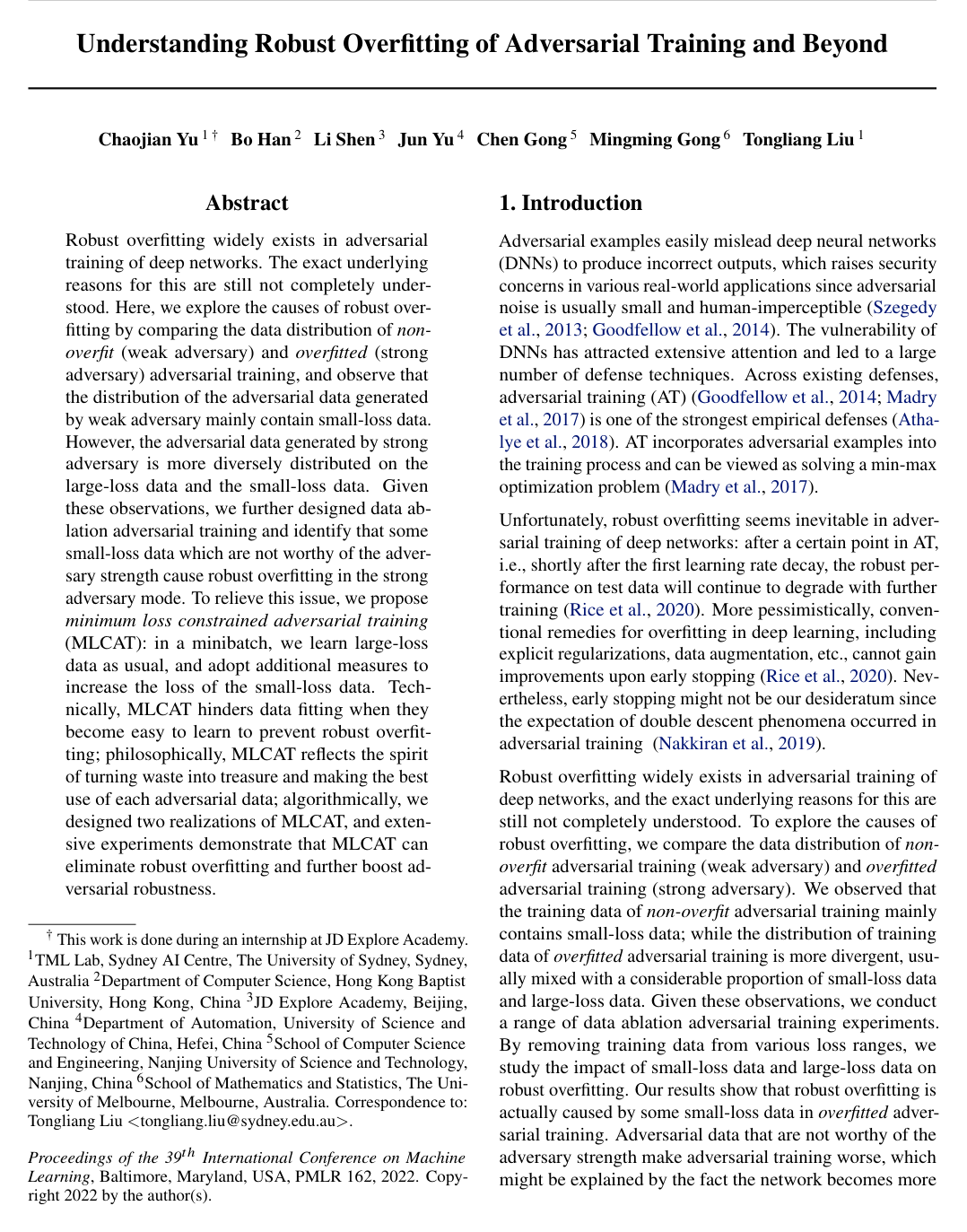 Understanding Robust Overfitting of Adversarial Training and Beyond