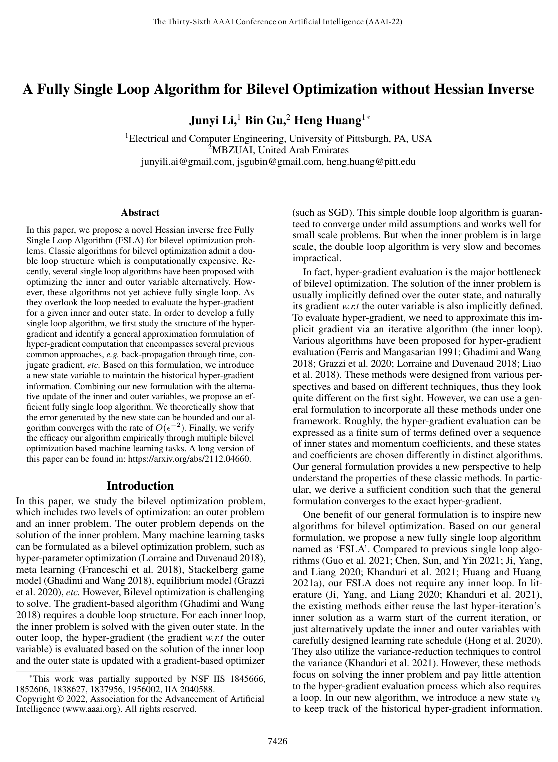 A Fully Single Loop Algorithm for Bilevel Optimization without Hessian Inverse