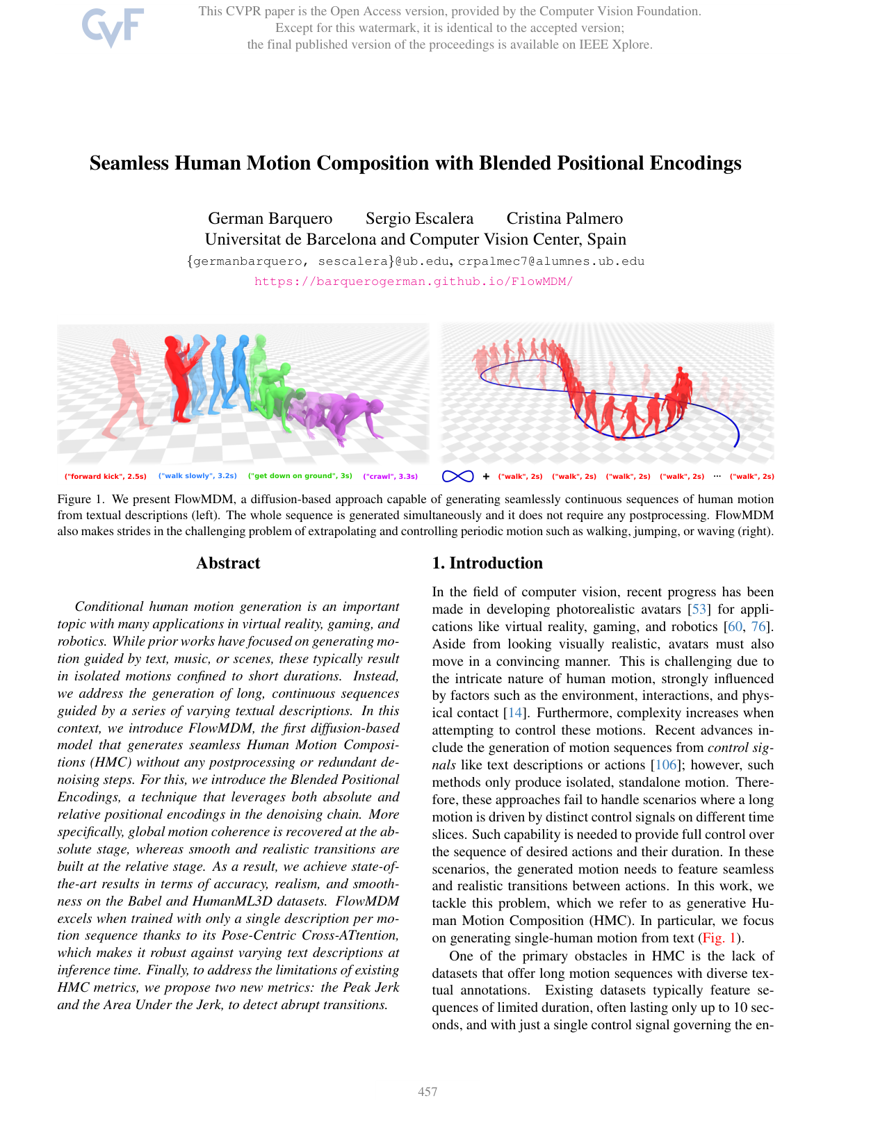 Cover for Seamless Human Motion Composition with Blended Positional Encodings