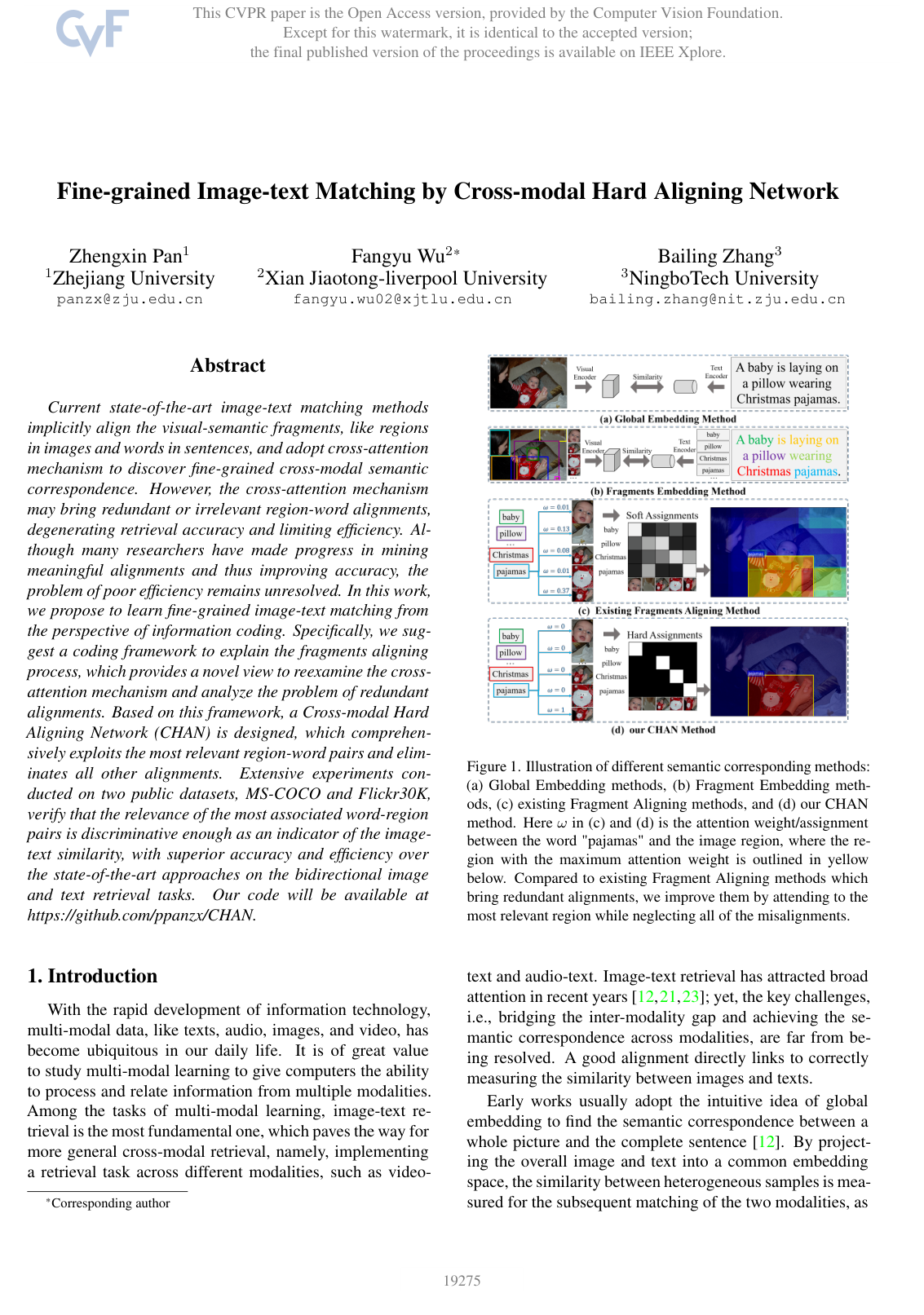 Cover for Fine-grained Image-text Matching by Cross-modal Hard Aligning Network