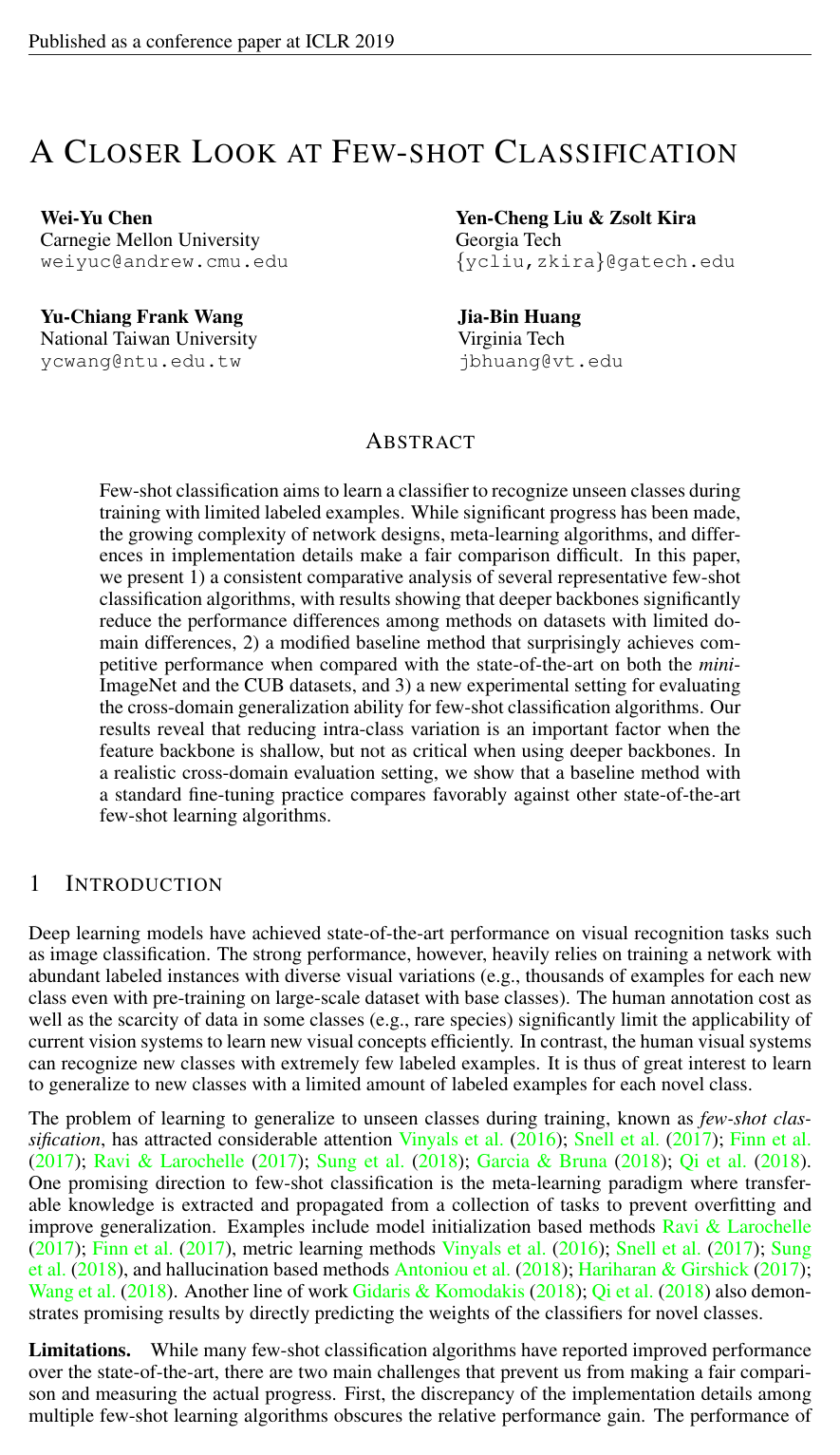 Cover for A Closer Look at Few-shot Classification