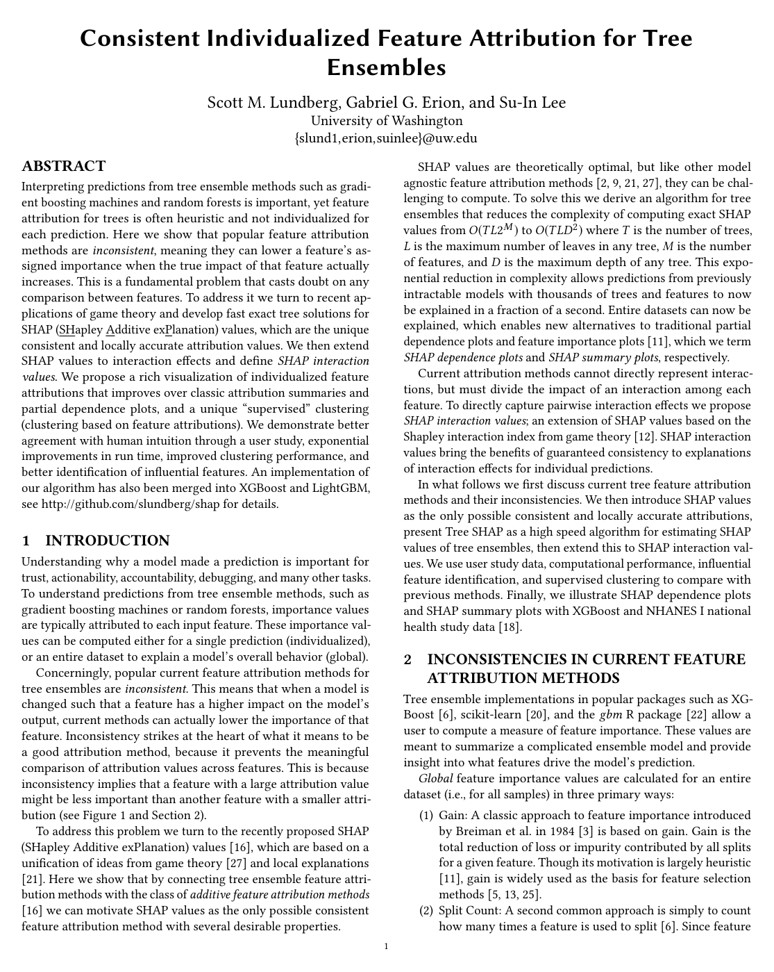 Cover for Consistent Individualized Feature Attribution for Tree Ensembles