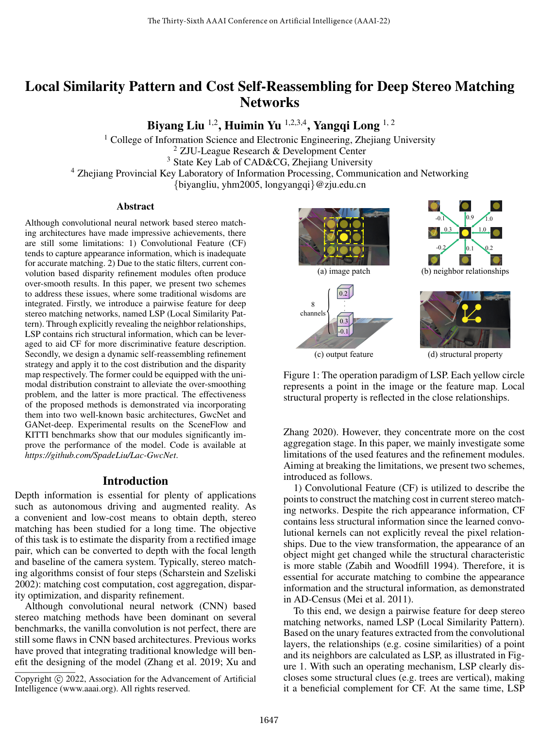 Cover for Local Similarity Pattern and Cost Self-Reassembling for Deep Stereo Matching Networks