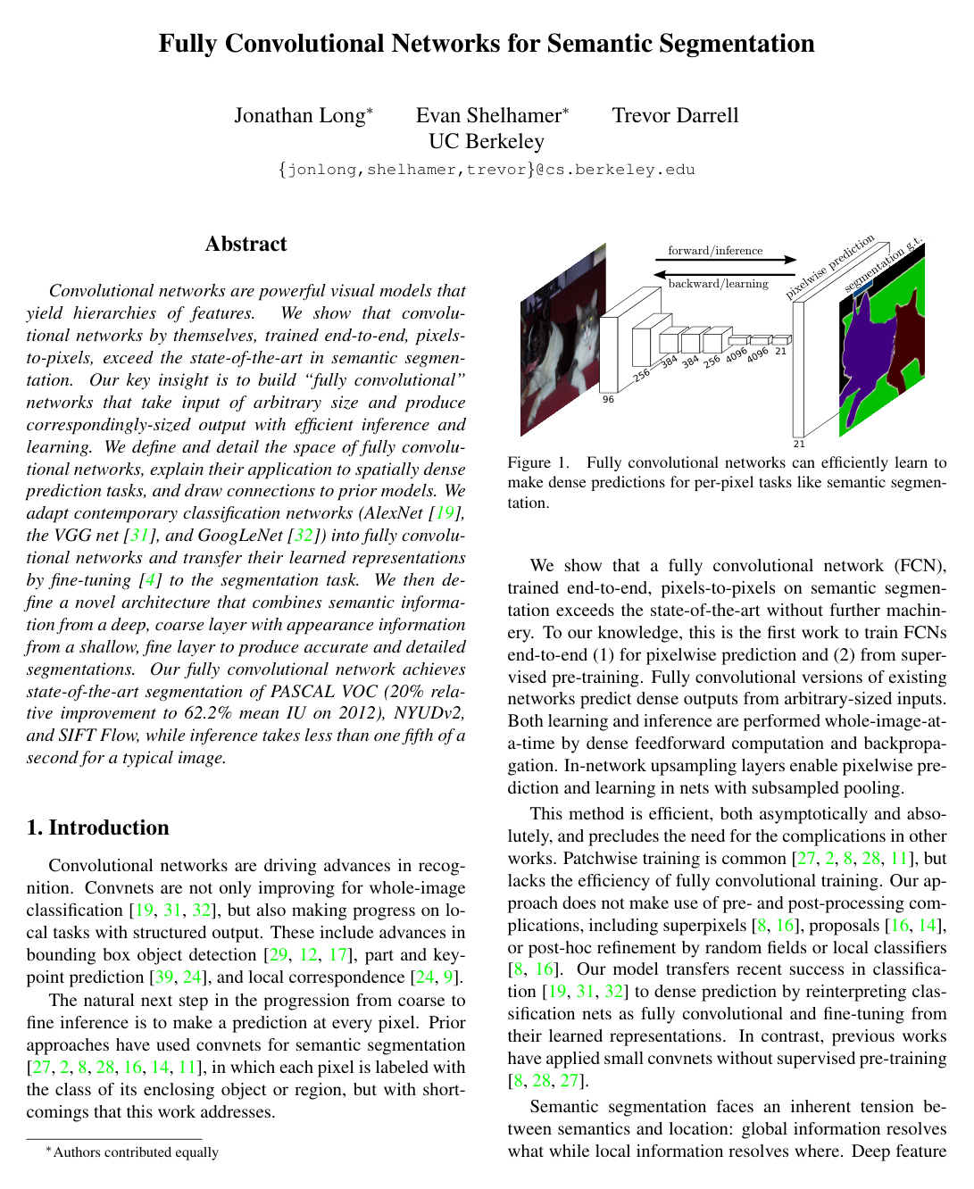 Fully convolutional networks for semantic segmentation