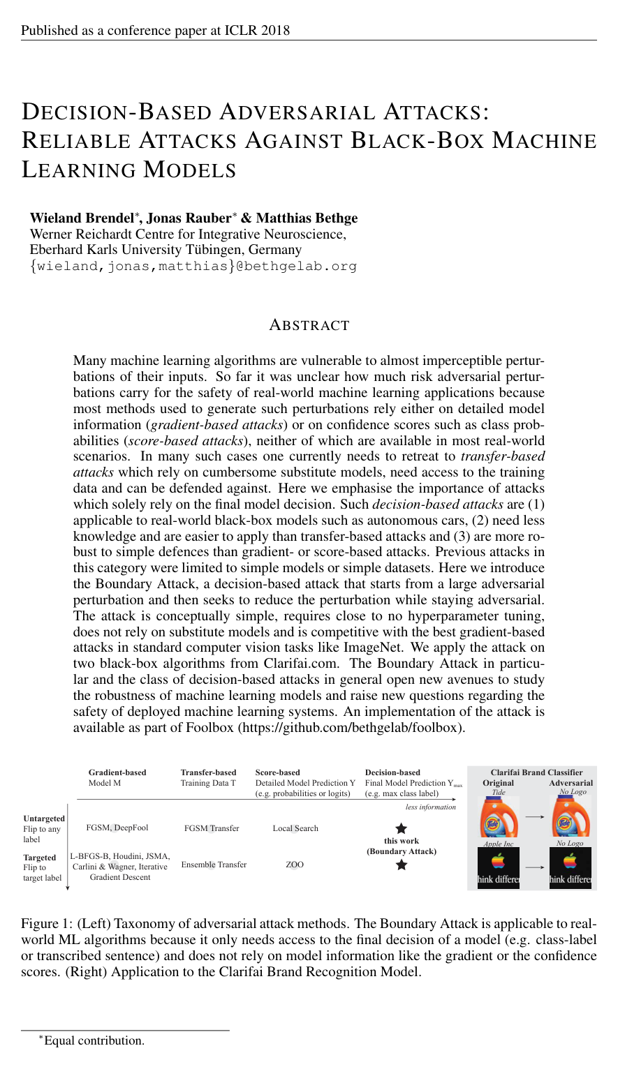 Decision-Based Adversarial Attacks: Reliable Attacks Against Black-Box Machine Learning Models