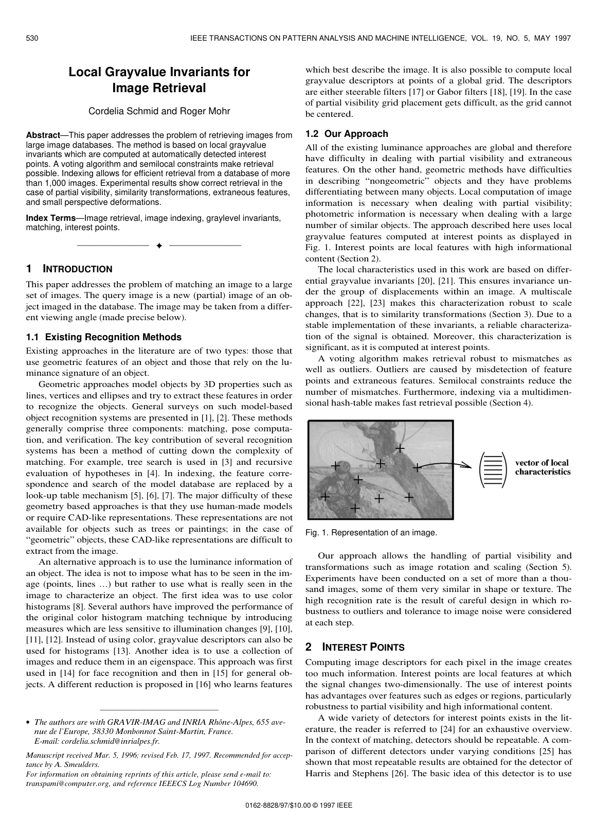 Local Grayvalue Invariants for Image Retrieval