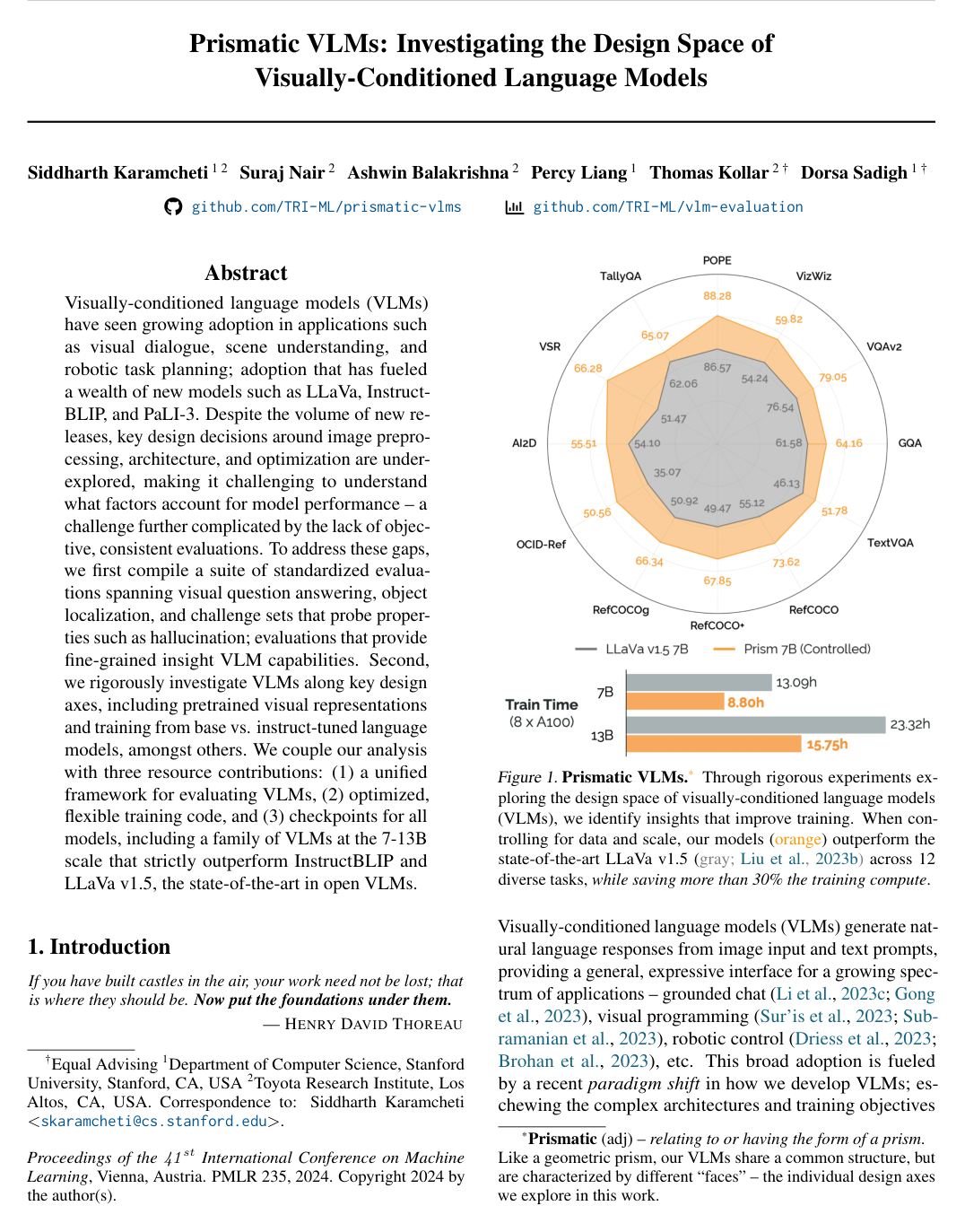 Cover for Prismatic VLMs: Investigating the Design Space of Visually-Conditioned Language Models