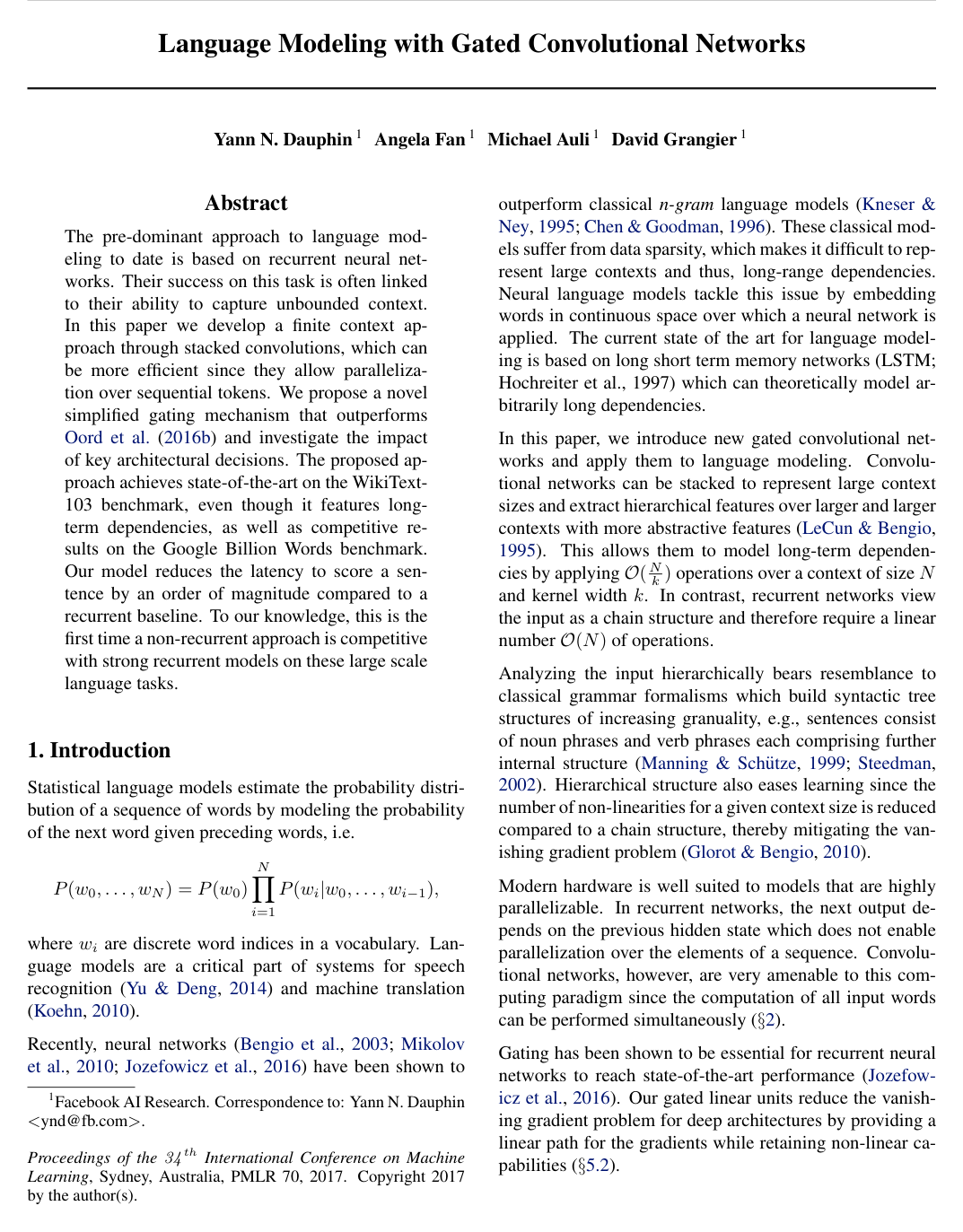 Language Modeling with Gated Convolutional Networks