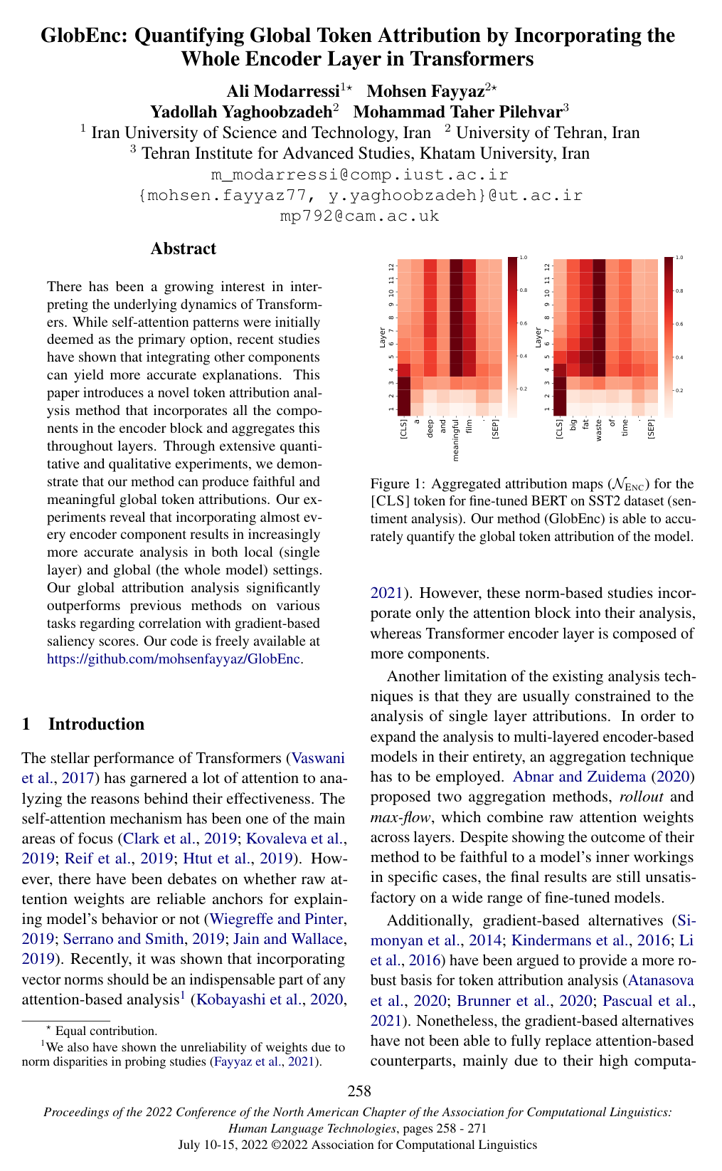 GlobEnc: Quantifying Global Token Attribution by Incorporating the Whole Encoder Layer in Transformers