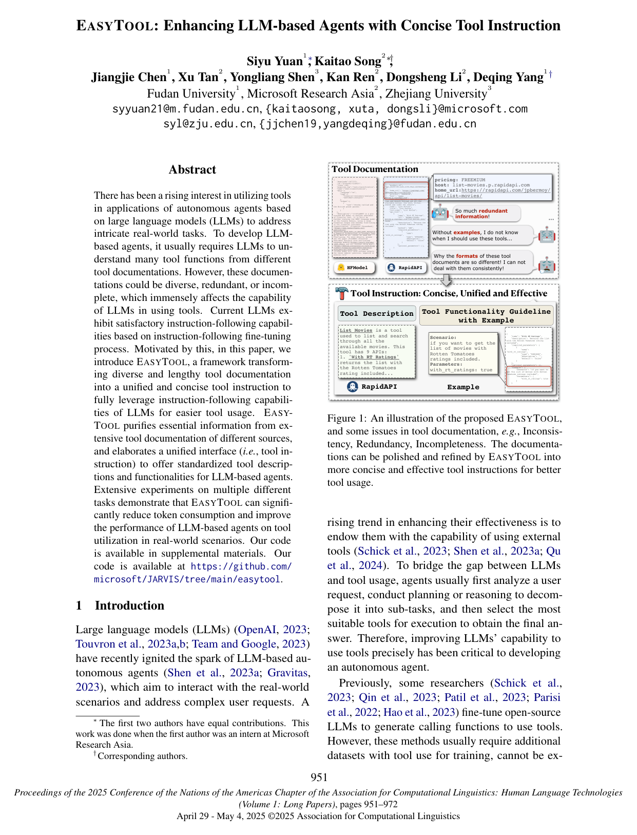 Cover for EASYTOOL: Enhancing LLM-based Agents with Concise Tool Instruction