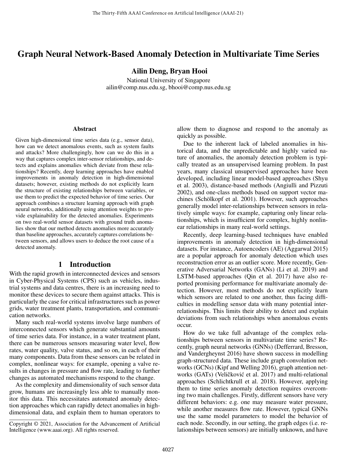 Cover for Graph Neural Network-Based Anomaly Detection in Multivariate Time Series