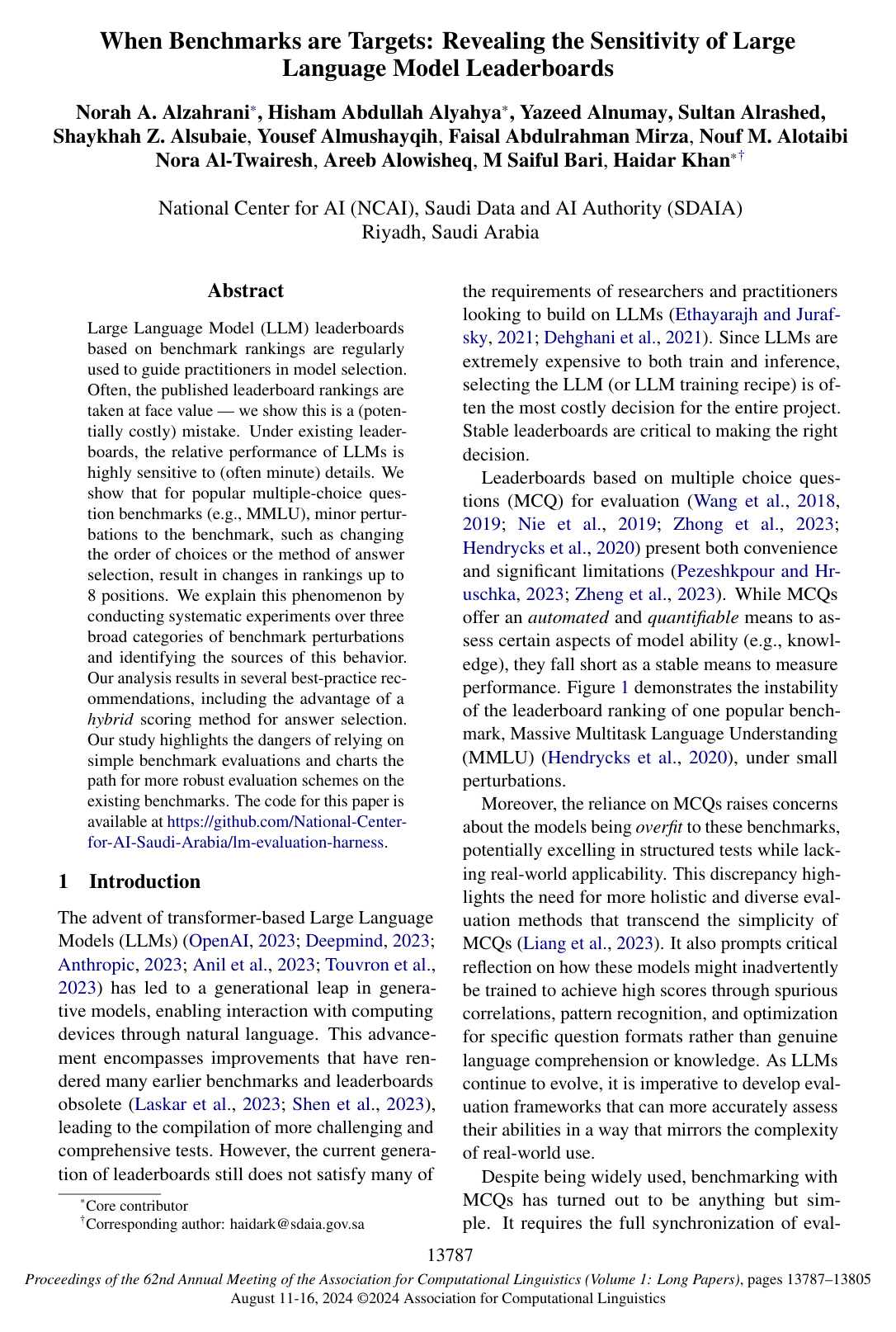 When Benchmarks are Targets: Revealing the Sensitivity of Large Language Model Leaderboards