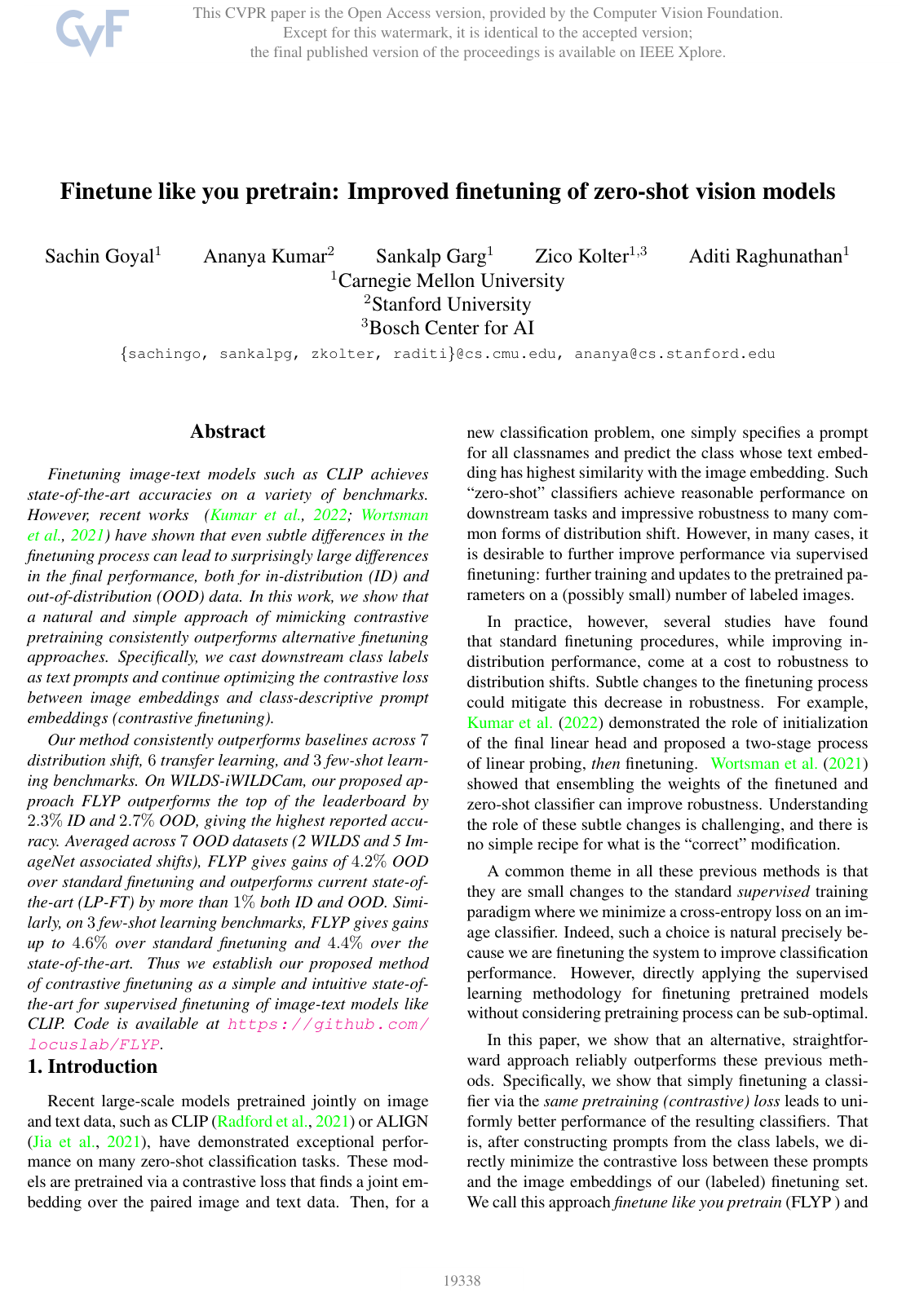 Finetune like you pretrain: Improved finetuning of zero-shot vision models