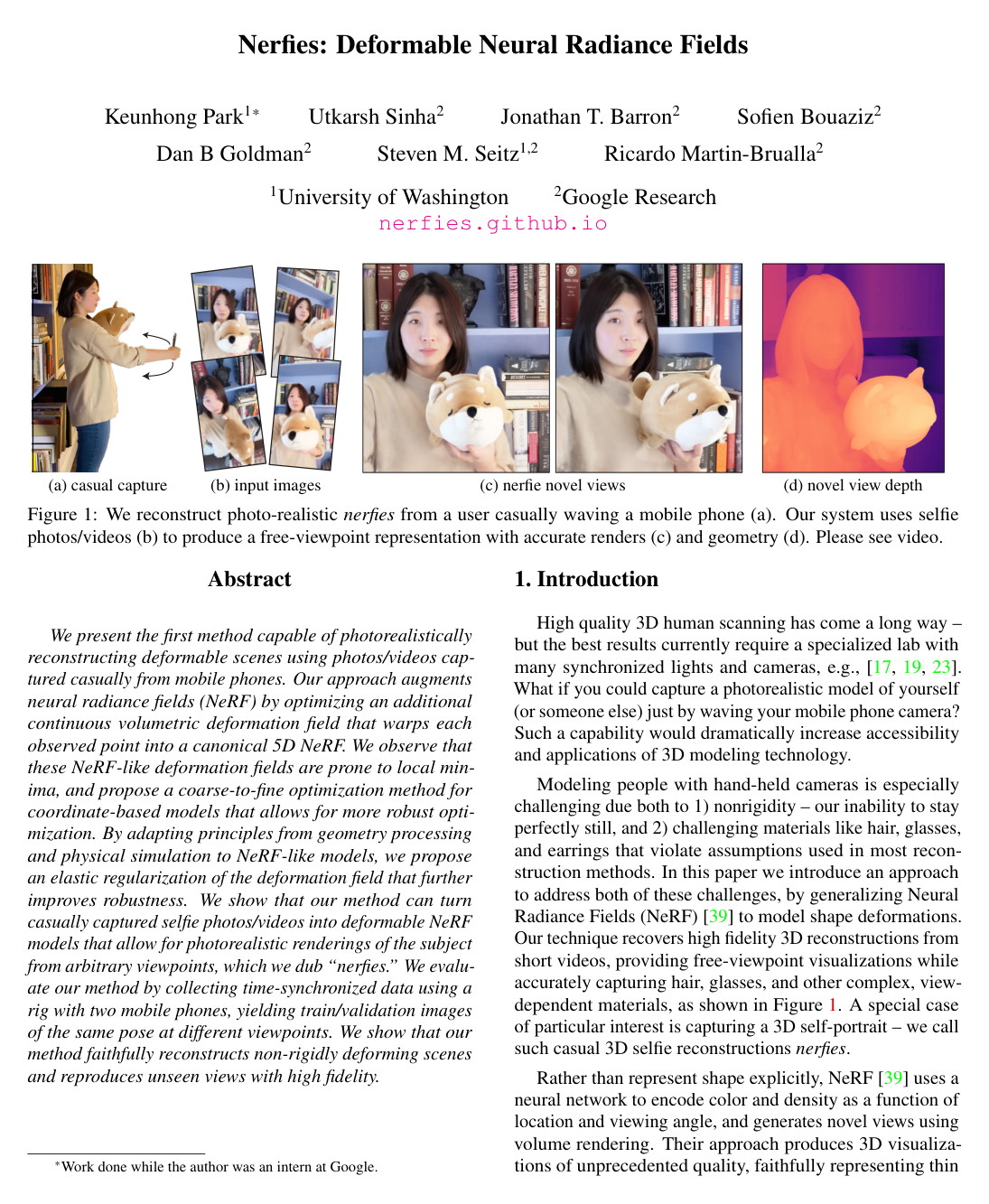 Cover for Nerfies: Deformable Neural Radiance Fields