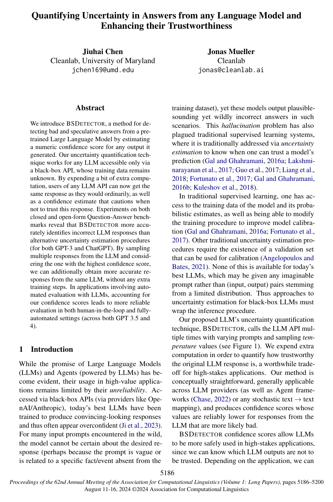 Cover for Quantifying Uncertainty in Answers from any Language Model and Enhancing their Trustworthiness