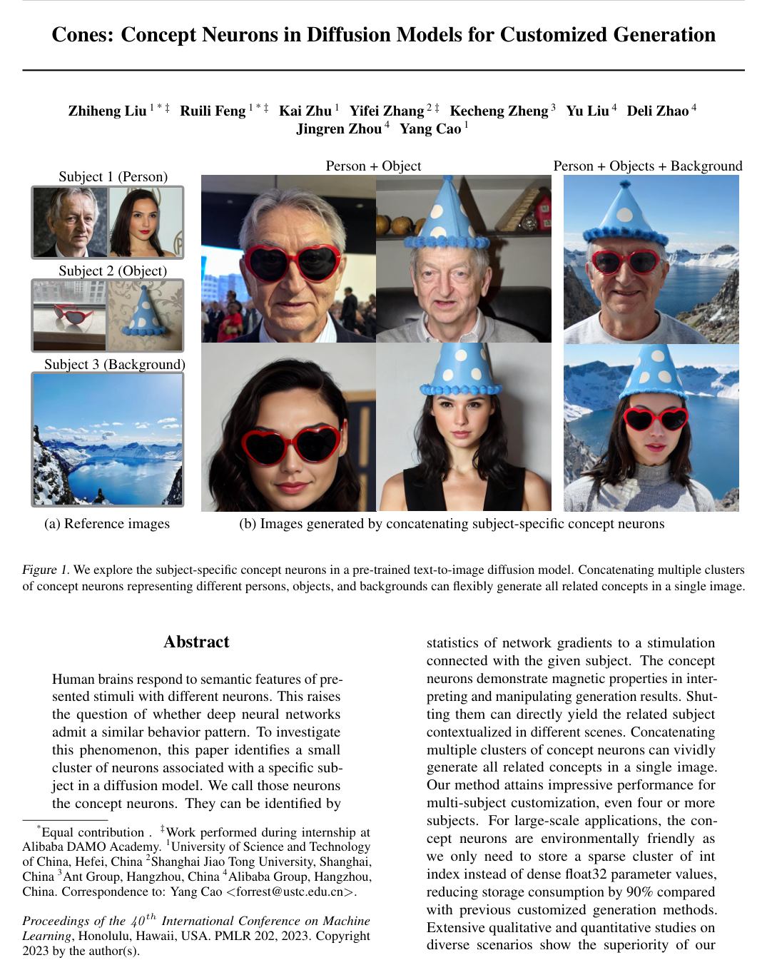 Cover for Cones: Concept Neurons in Diffusion Models for Customized Generation