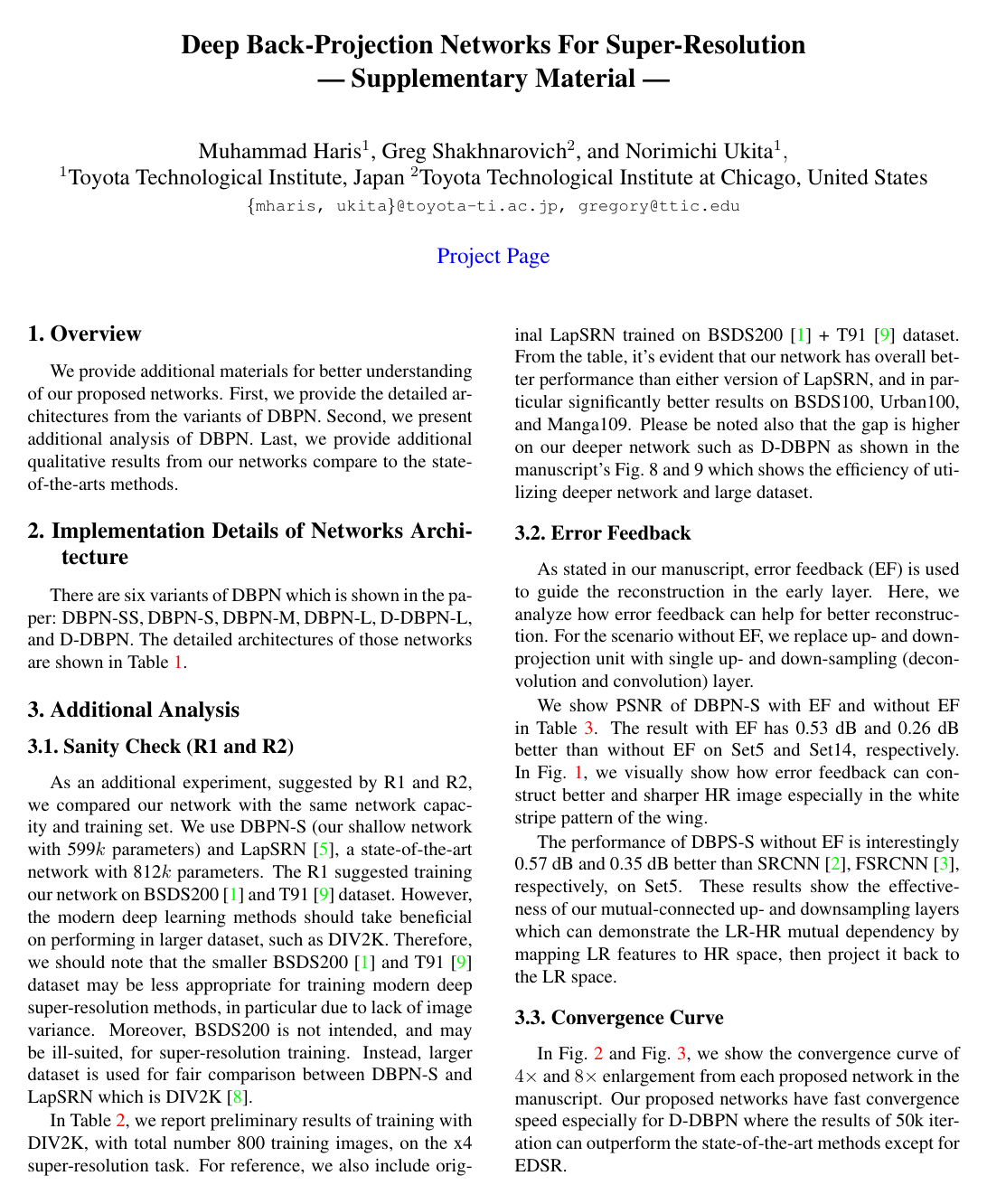 Deep Back-Projection Networks for Super-Resolution