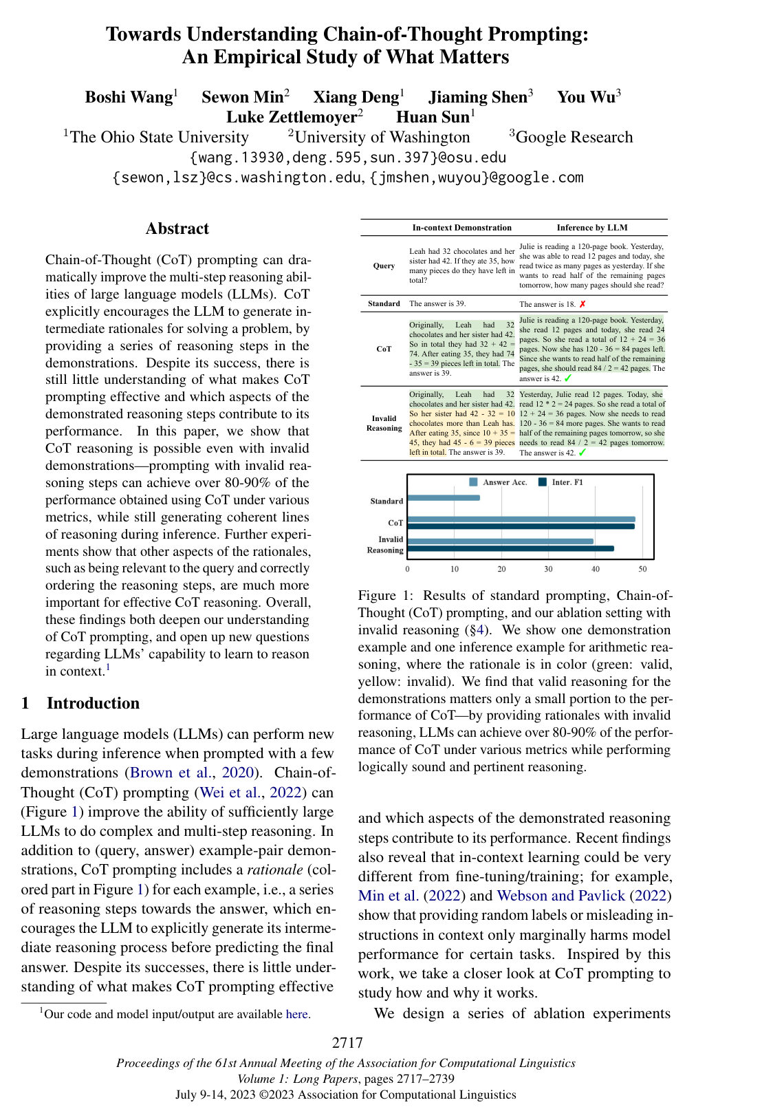 Cover for Towards Understanding Chain-of-Thought Prompting: An Empirical Study of What Matters