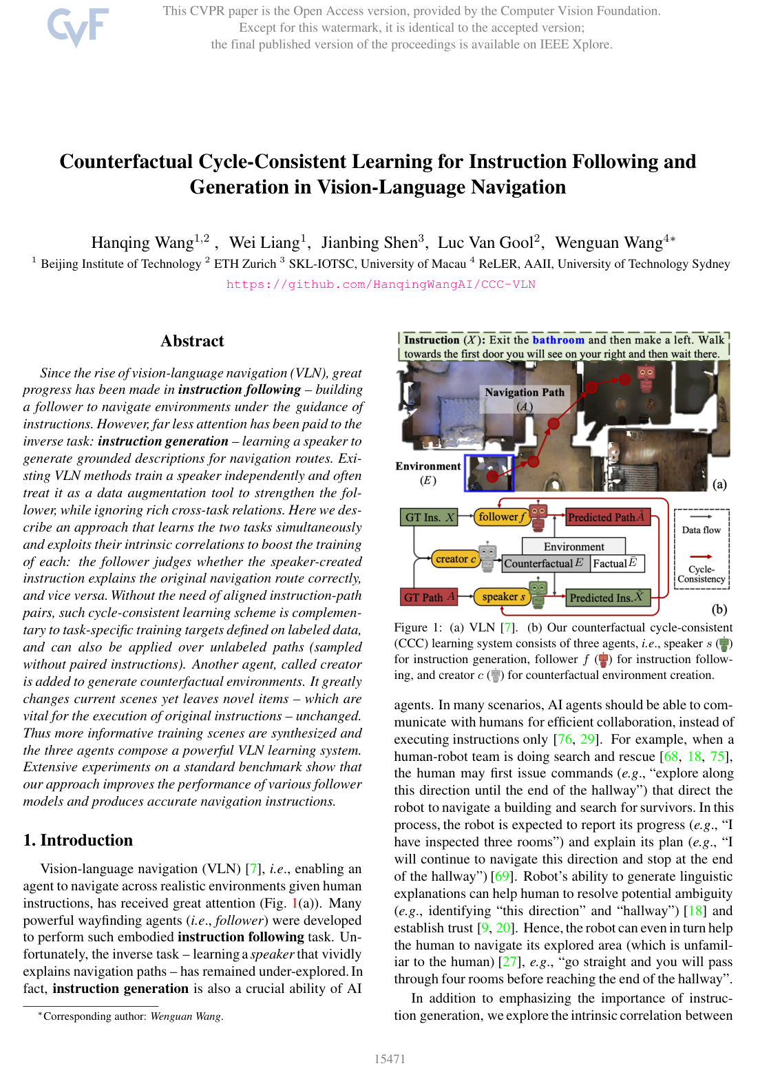 Cover for Counterfactual Cycle-Consistent Learning for Instruction Following and Generation in Vision-Language Navigation