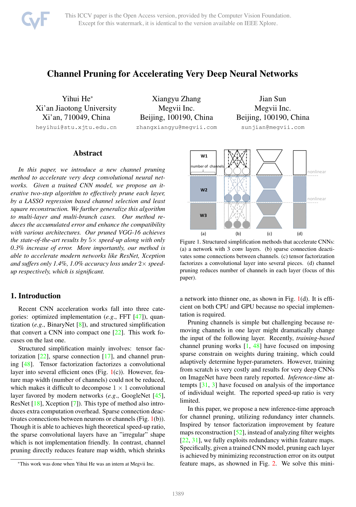 Cover for Channel Pruning for Accelerating Very Deep Neural Networks
