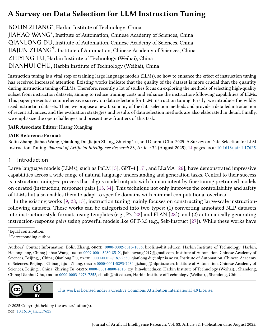 A Survey on Data Selection for LLM Instruction Tuning