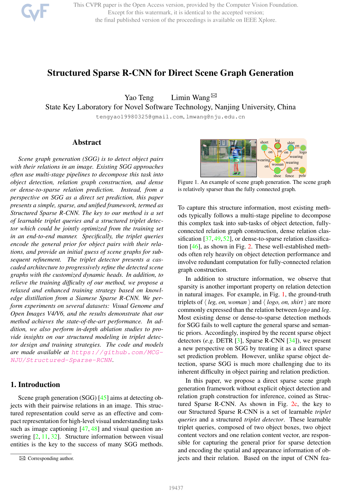 Cover for Structured Sparse R-CNN for Direct Scene Graph Generation