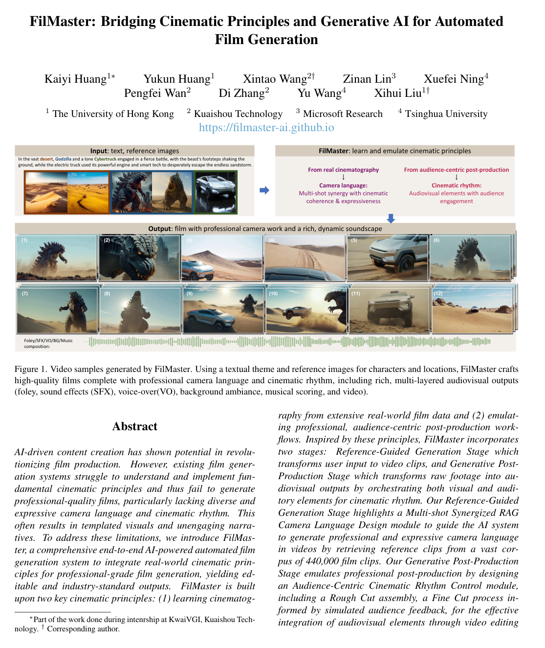 FilMaster: Bridging Cinematic Principles and Generative AI for Automated Film Generation