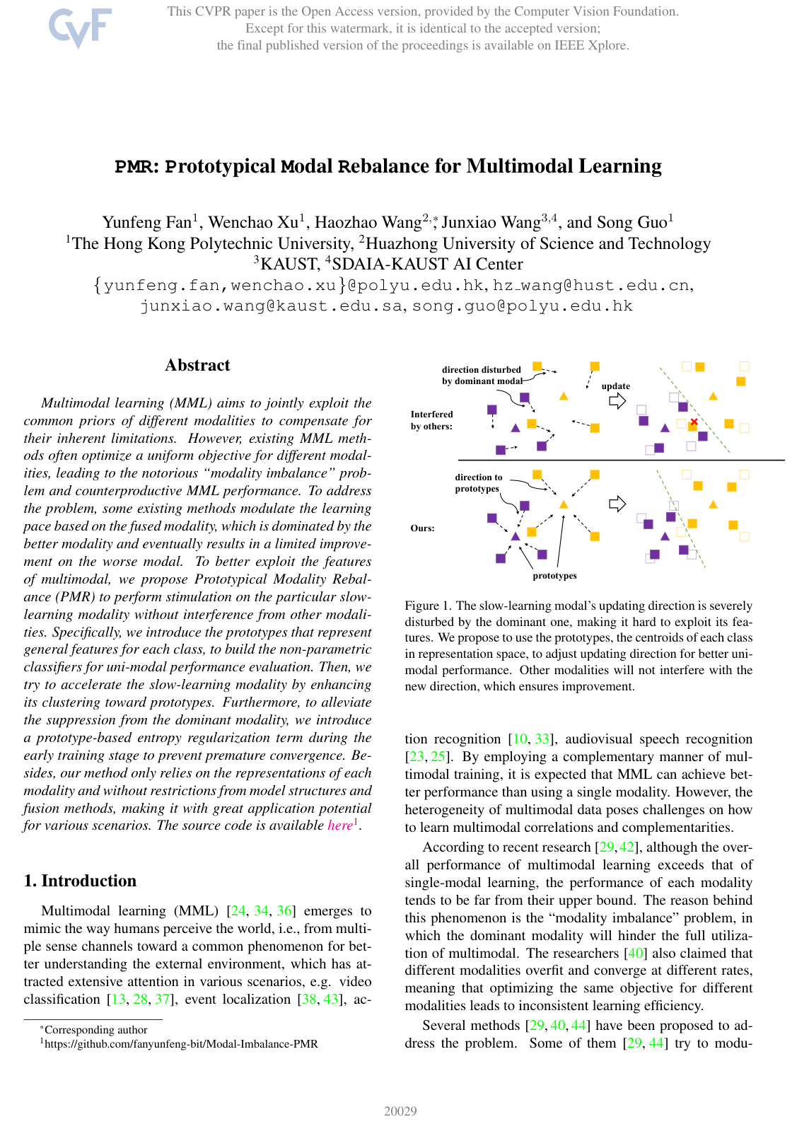 PMR: Prototypical Modal Rebalance for Multimodal Learning