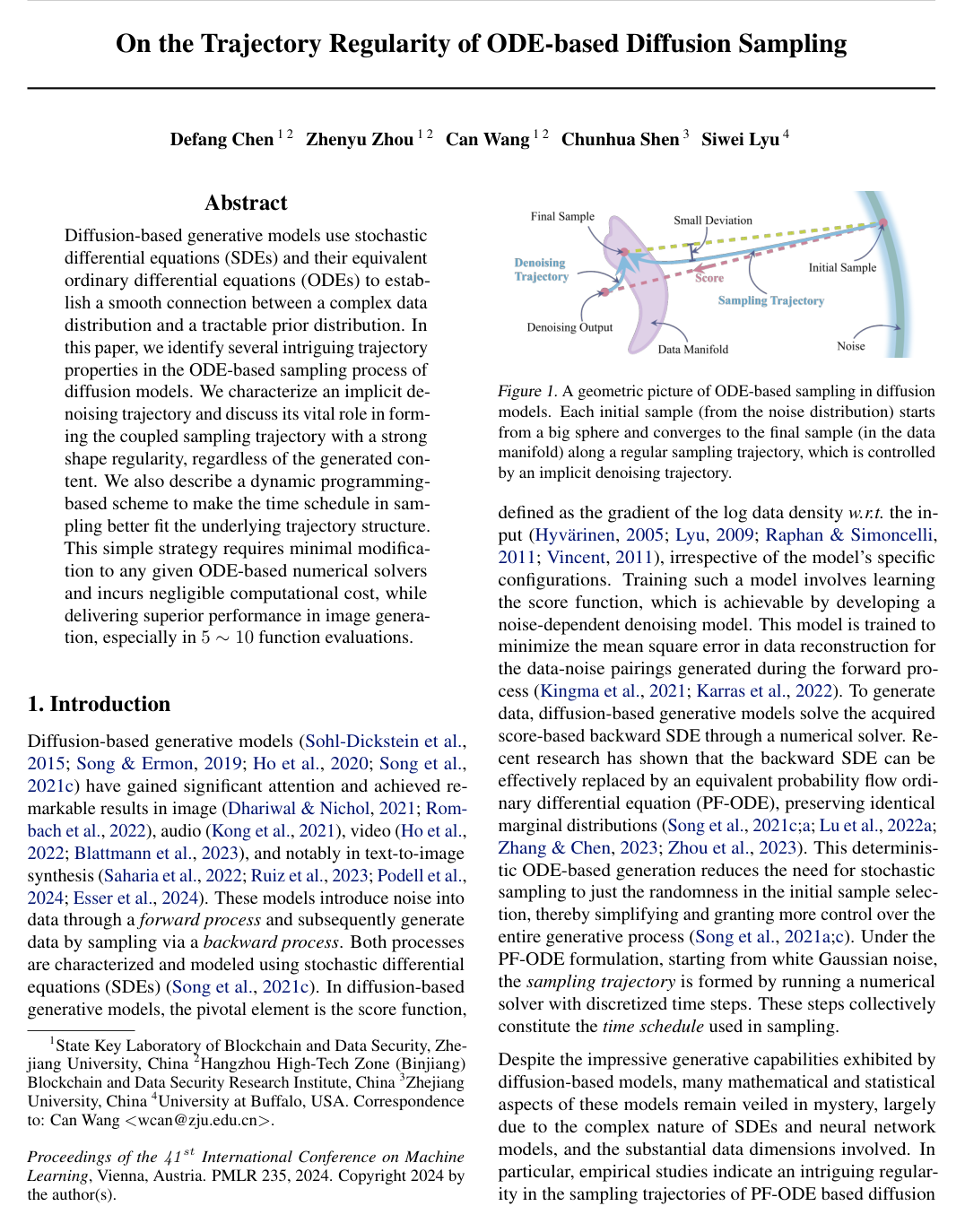 On the Trajectory Regularity of ODE-based Diffusion Sampling