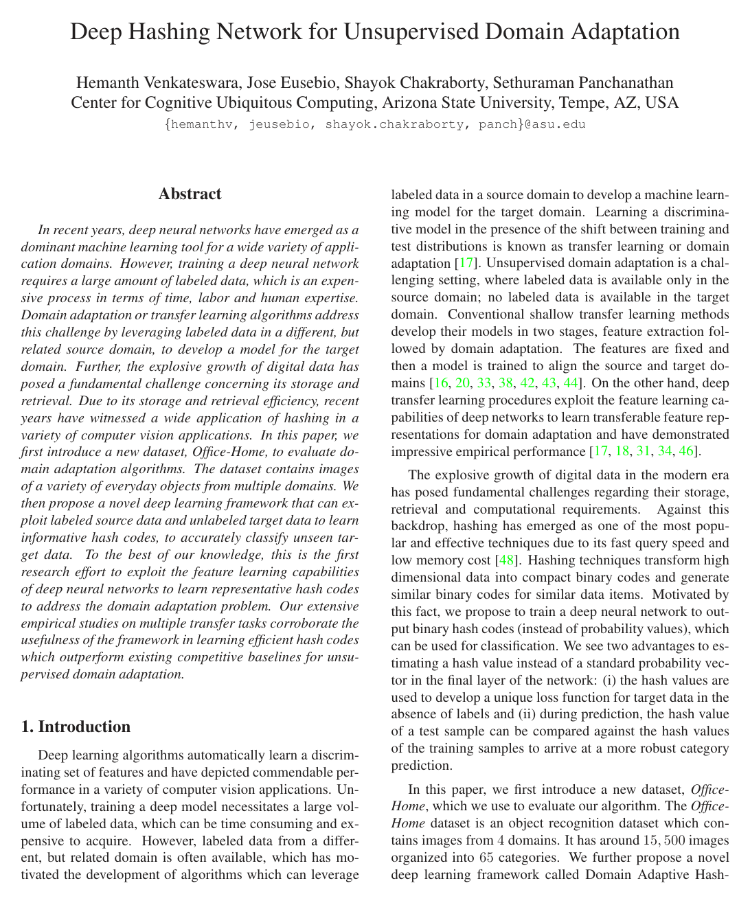Cover for Deep Hashing Network for Unsupervised Domain Adaptation