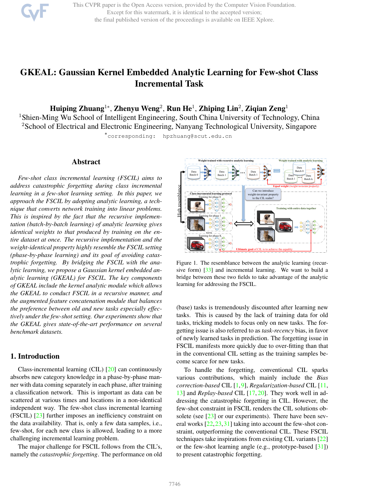 Cover for GKEAL: Gaussian Kernel Embedded Analytic Learning for Few-Shot Class Incremental Task