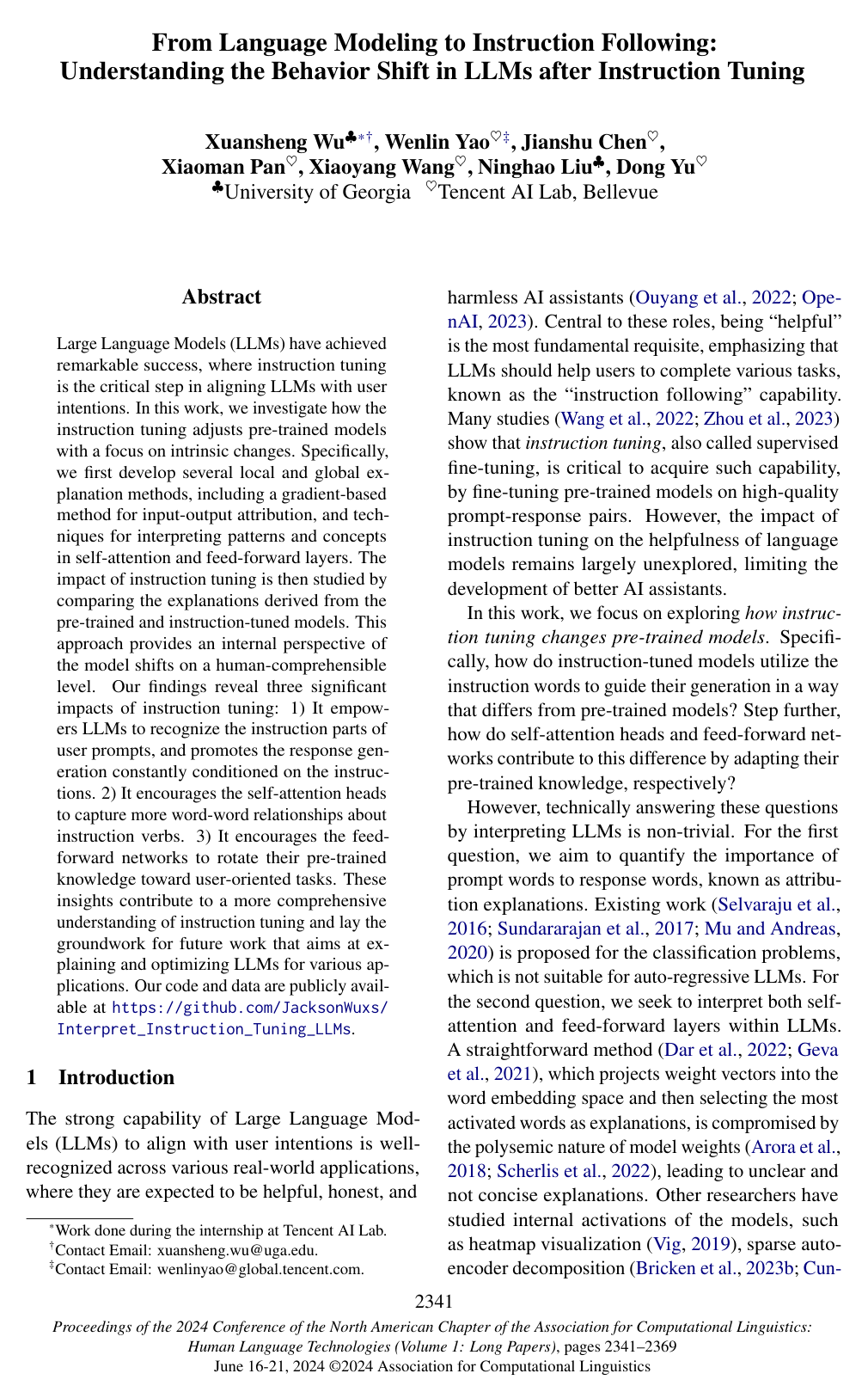 Cover for From Language Modeling to Instruction Following: Understanding the Behavior Shift in LLMs after Instruction Tuning