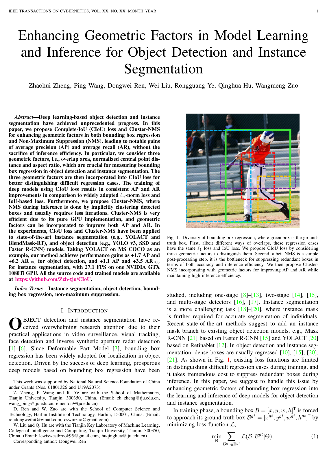Cover for Enhancing Geometric Factors in Model Learning and Inference for Object Detection and Instance Segmentation