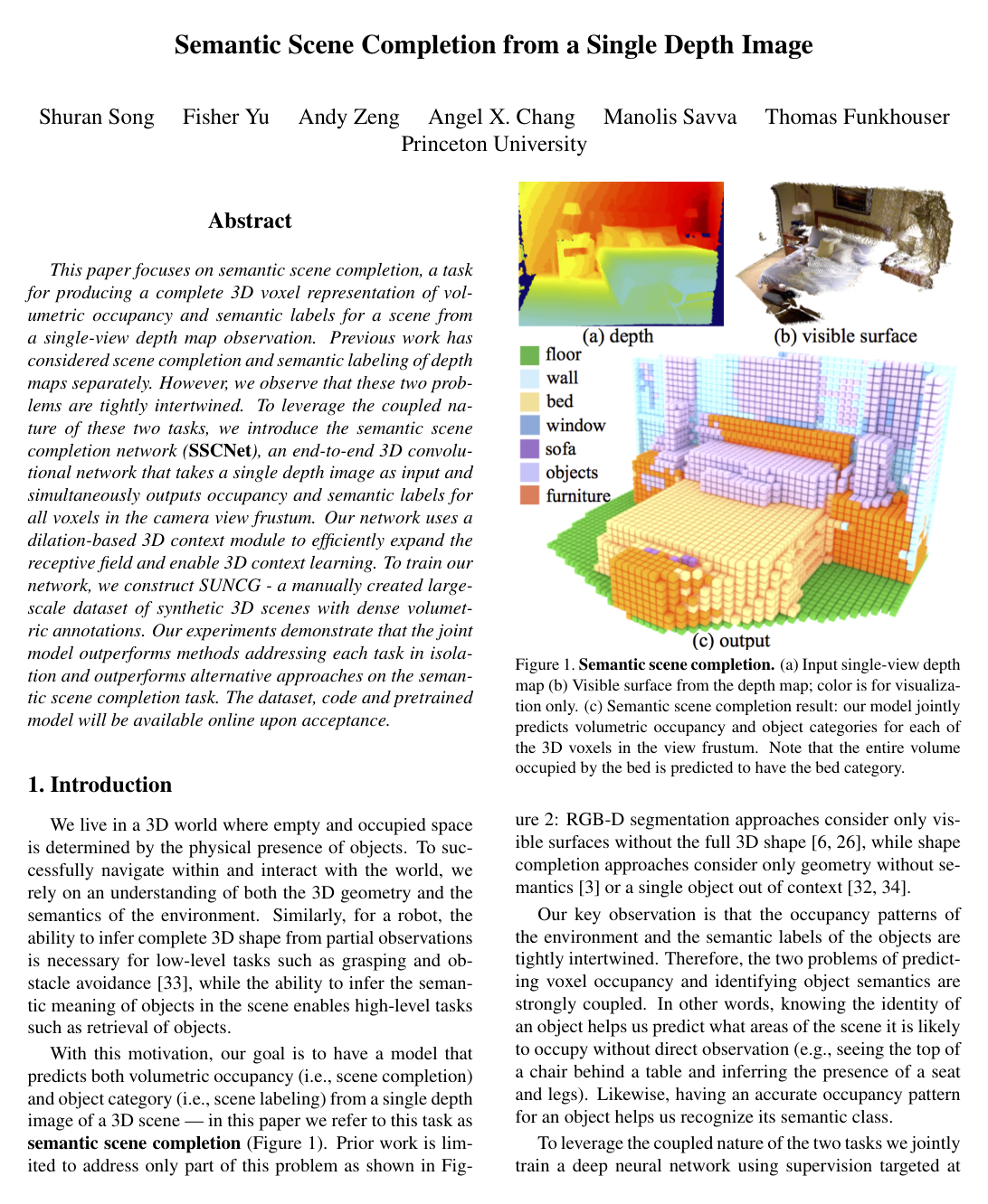Cover for Semantic Scene Completion from a Single Depth Image