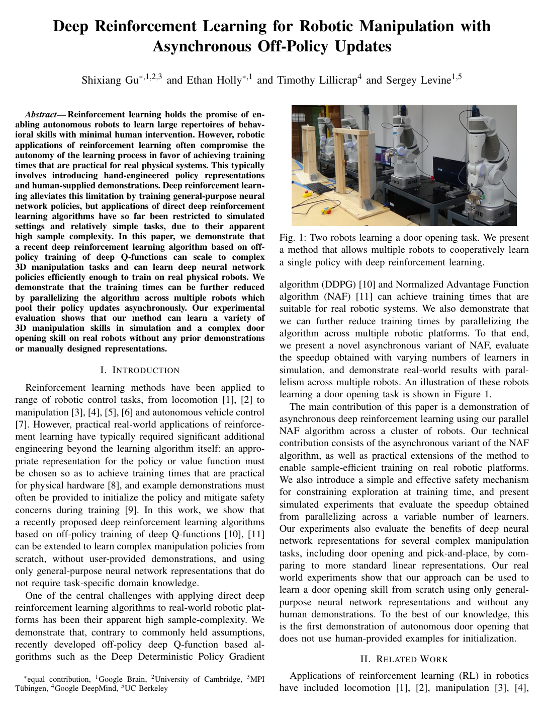 Cover for Deep reinforcement learning for robotic manipulation with asynchronous off-policy updates