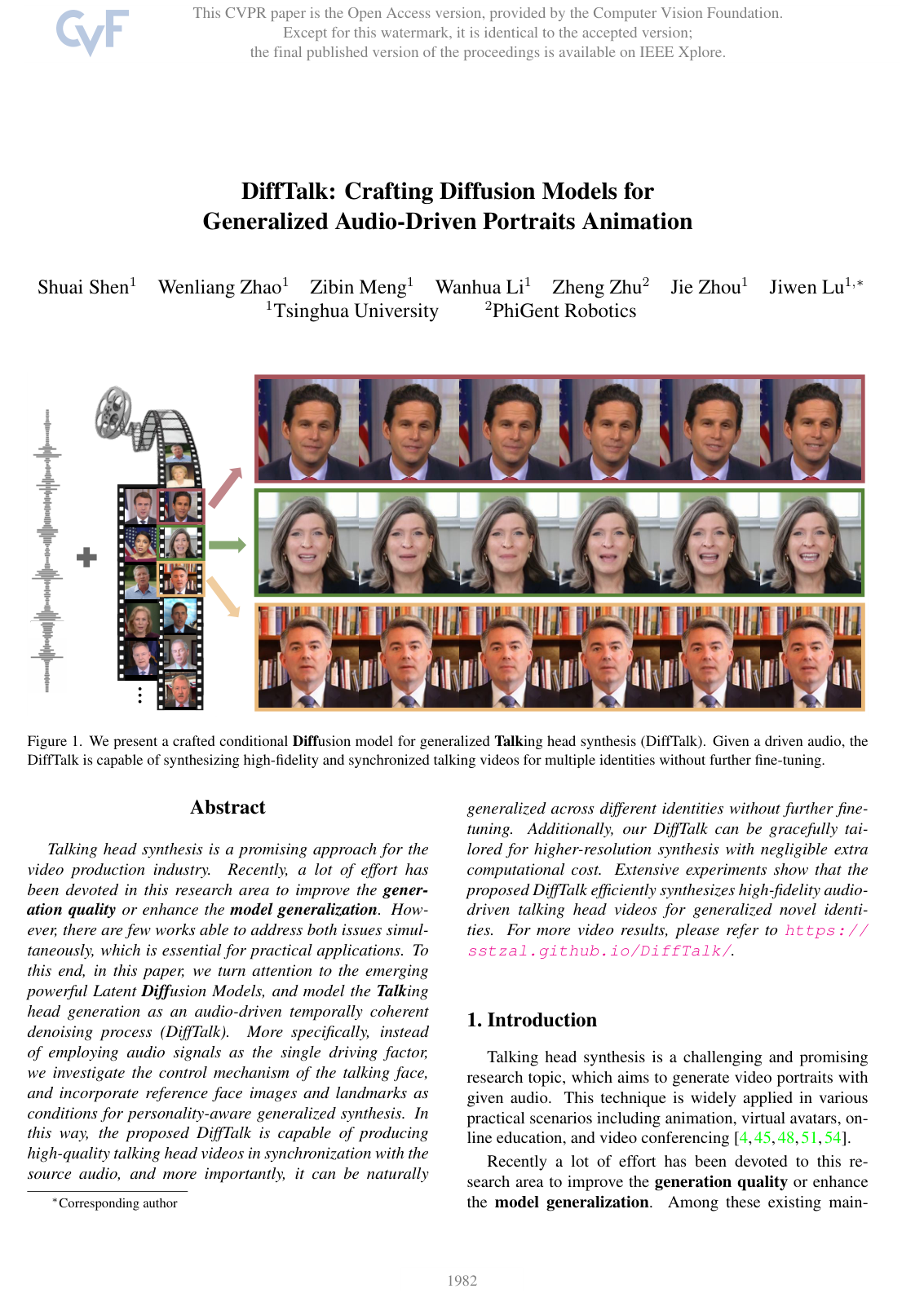 DiffTalk: Crafting Diffusion Models for Generalized Audio-Driven Portraits Animation