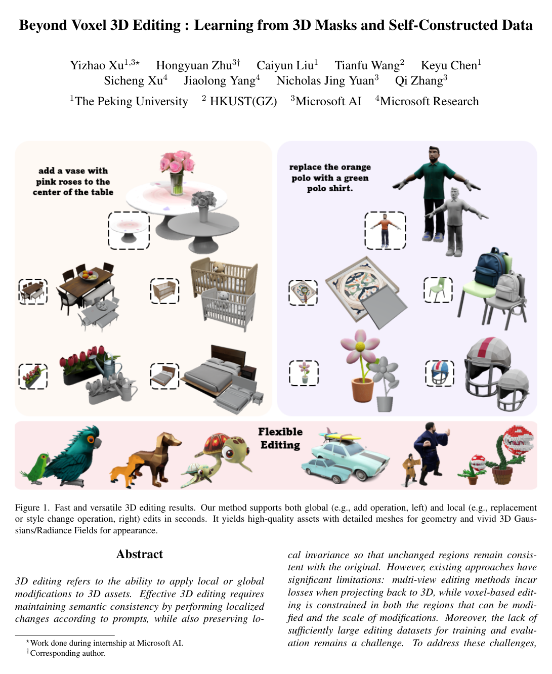 Cover for Beyond Voxel 3D Editing: Learning from 3D Masks and Self-Constructed Data